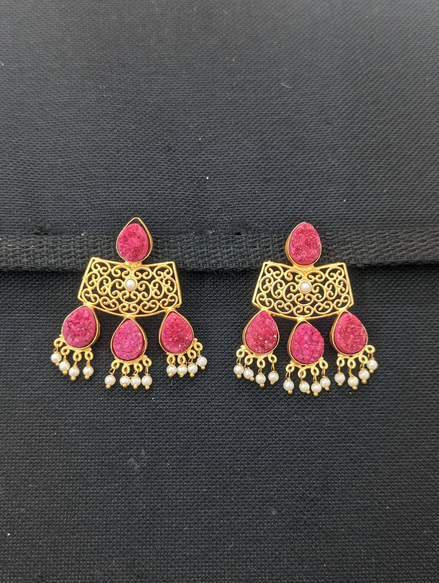 Colorful crystal stone designer earrings - Simpliful