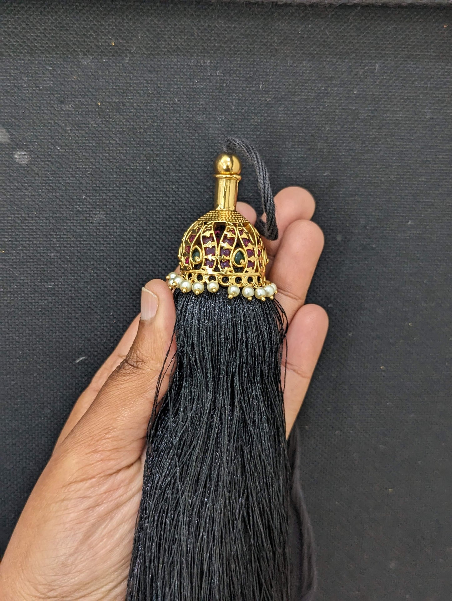 D2 - Kunjalam / Hair plait Bridal accessory