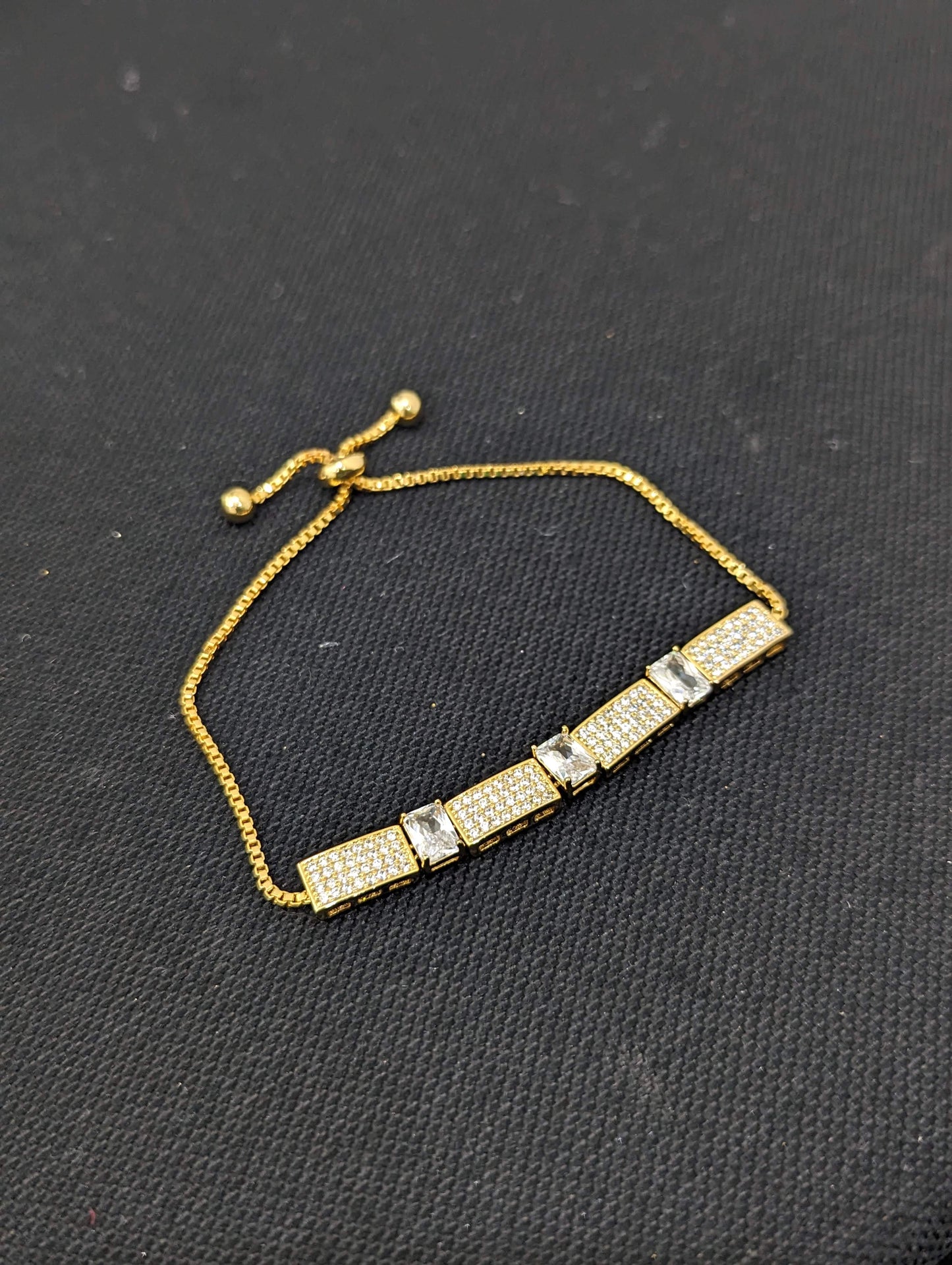 Rectangle design one gram gold adjustable Bracelet - Simpliful