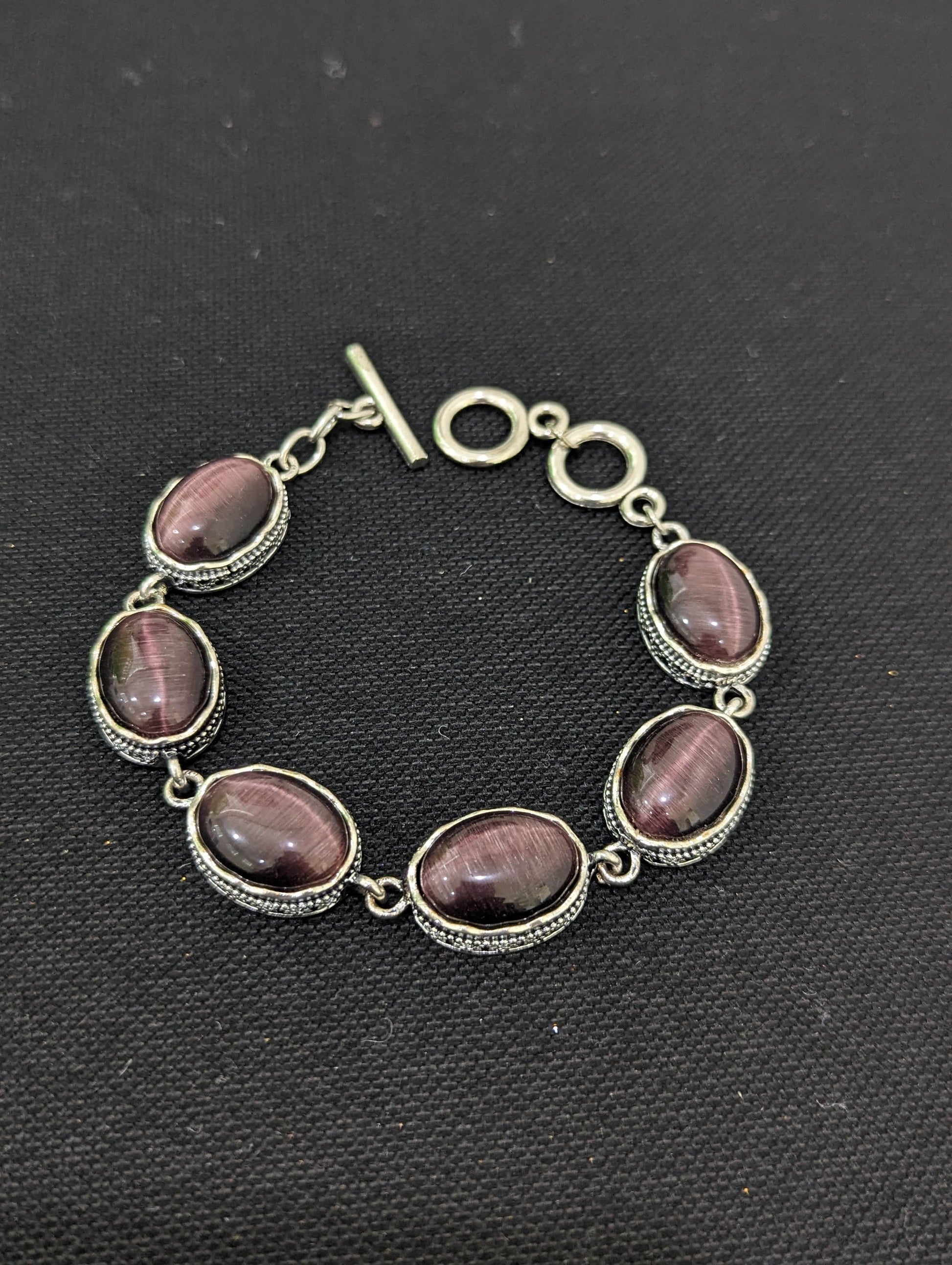 Bold Resin bead antique silver Bracelet - Simpliful