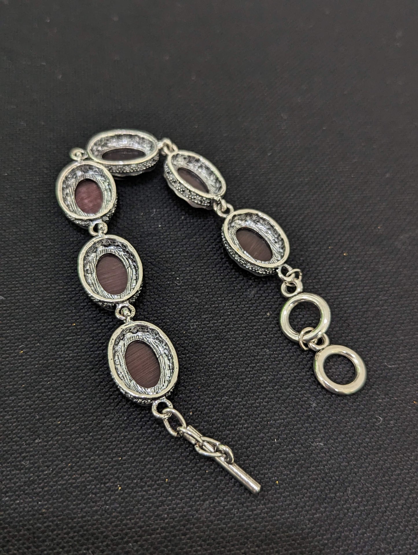 Bold Resin bead antique silver Bracelet - Simpliful