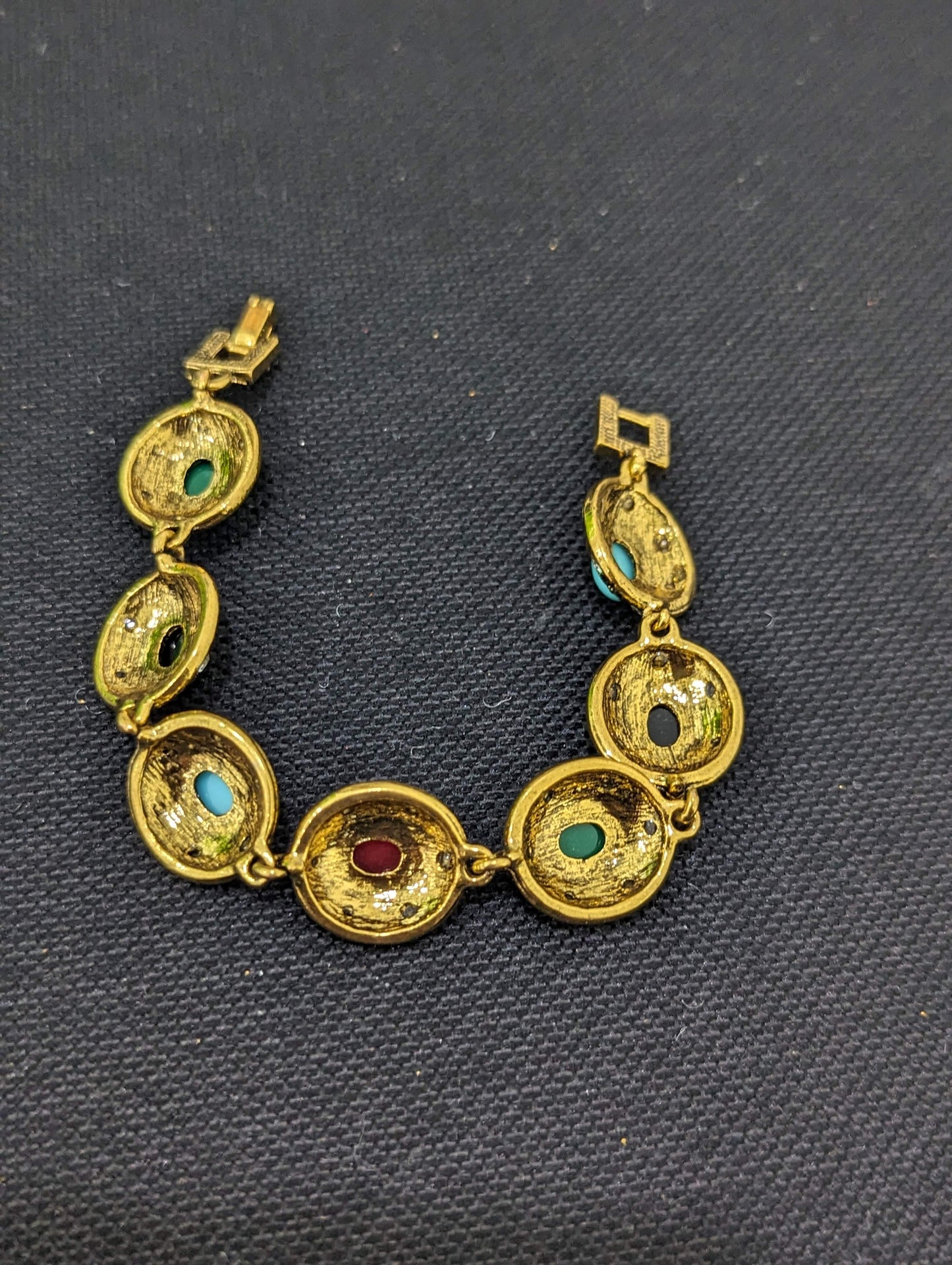 Antique gold Colorful Oval Bracelet