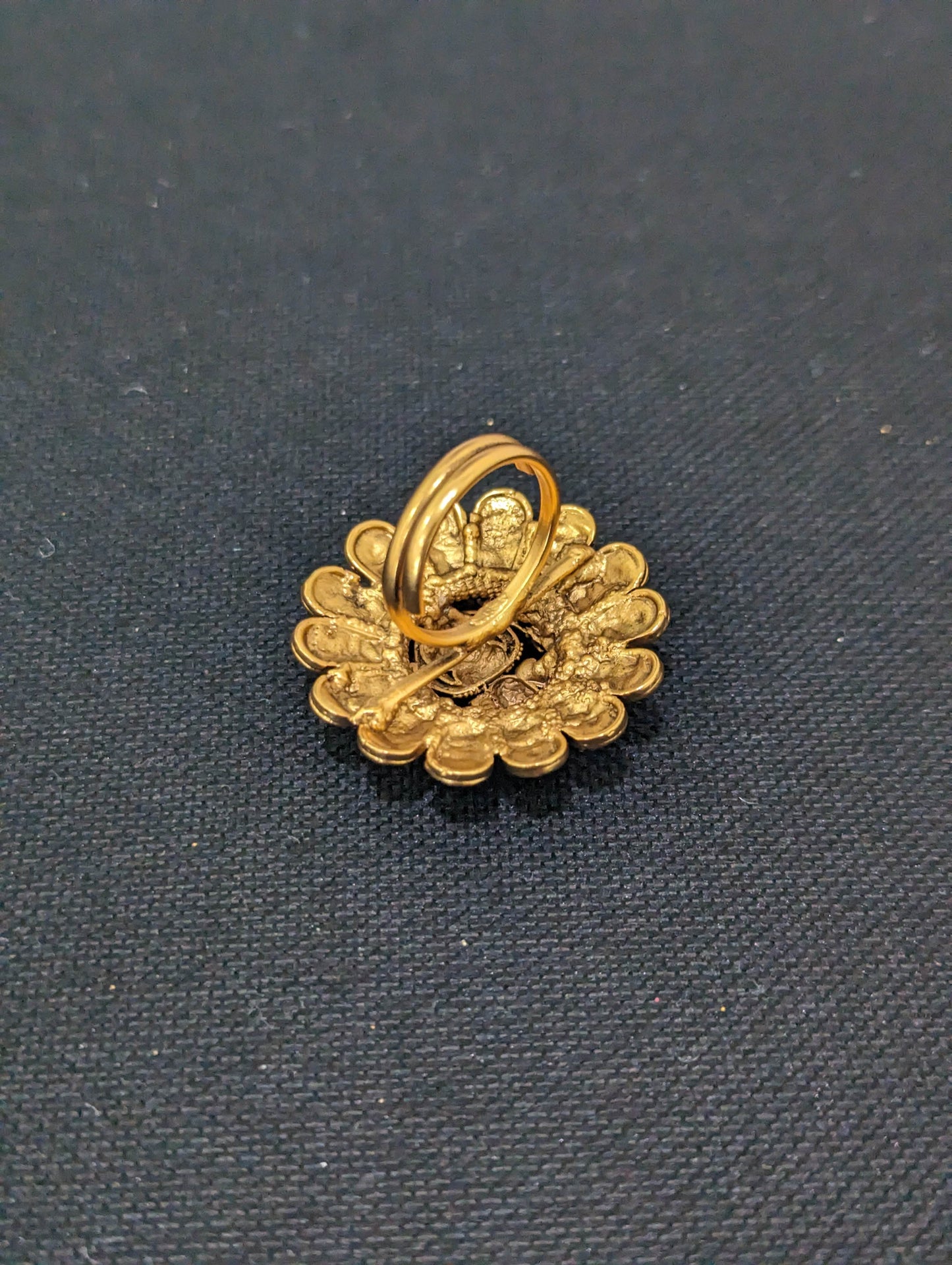 Ganesh ji Antique Gold plated adjustable Finger rings