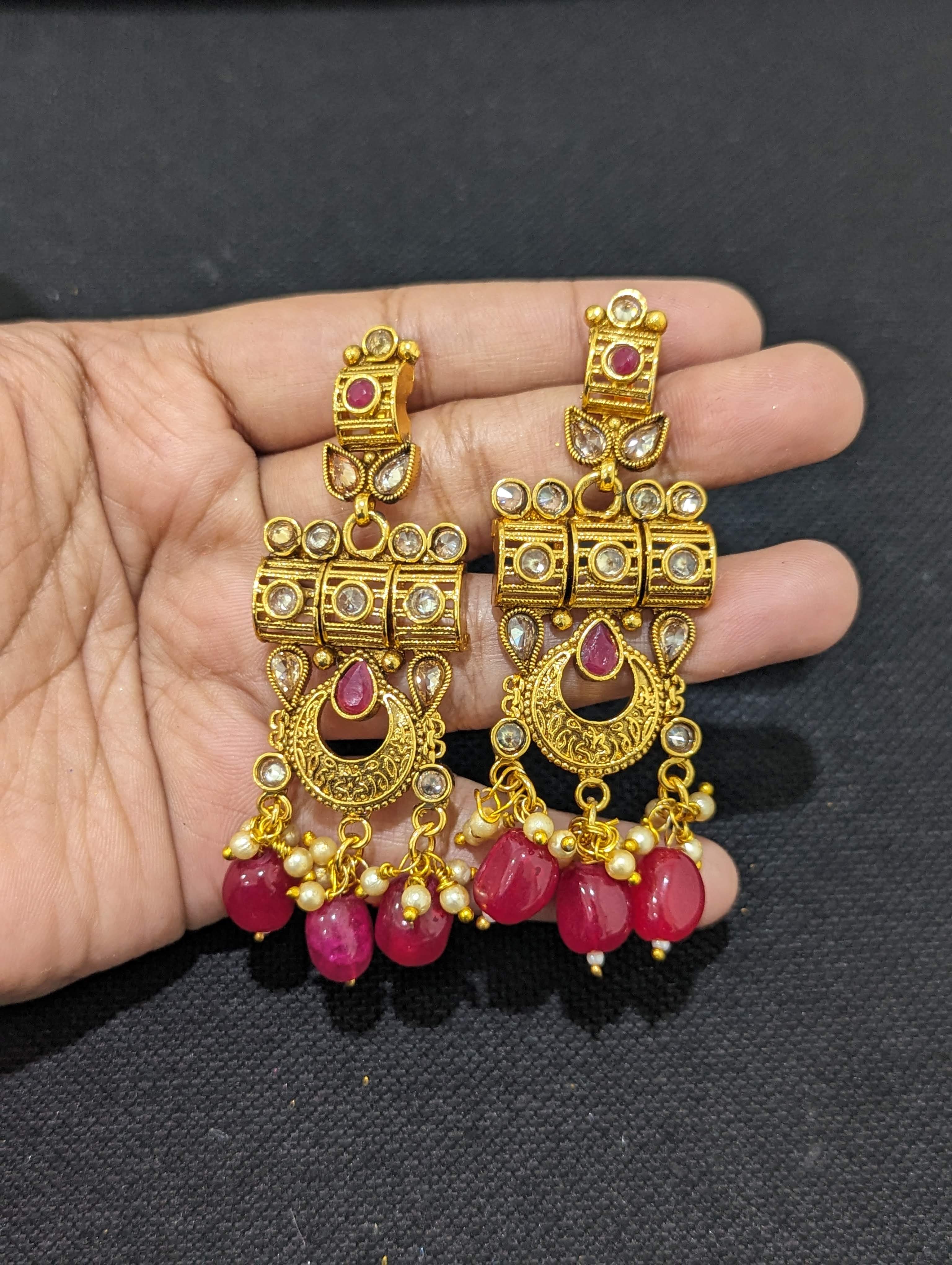 Rajas Nakshatra CZ Jhumka Earrings | Indian Earrings Online - Tarinika -  Tarinika India