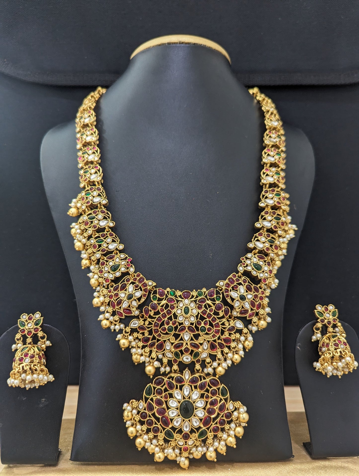 Peacock design Grand Kemp Bridal Long Haram set