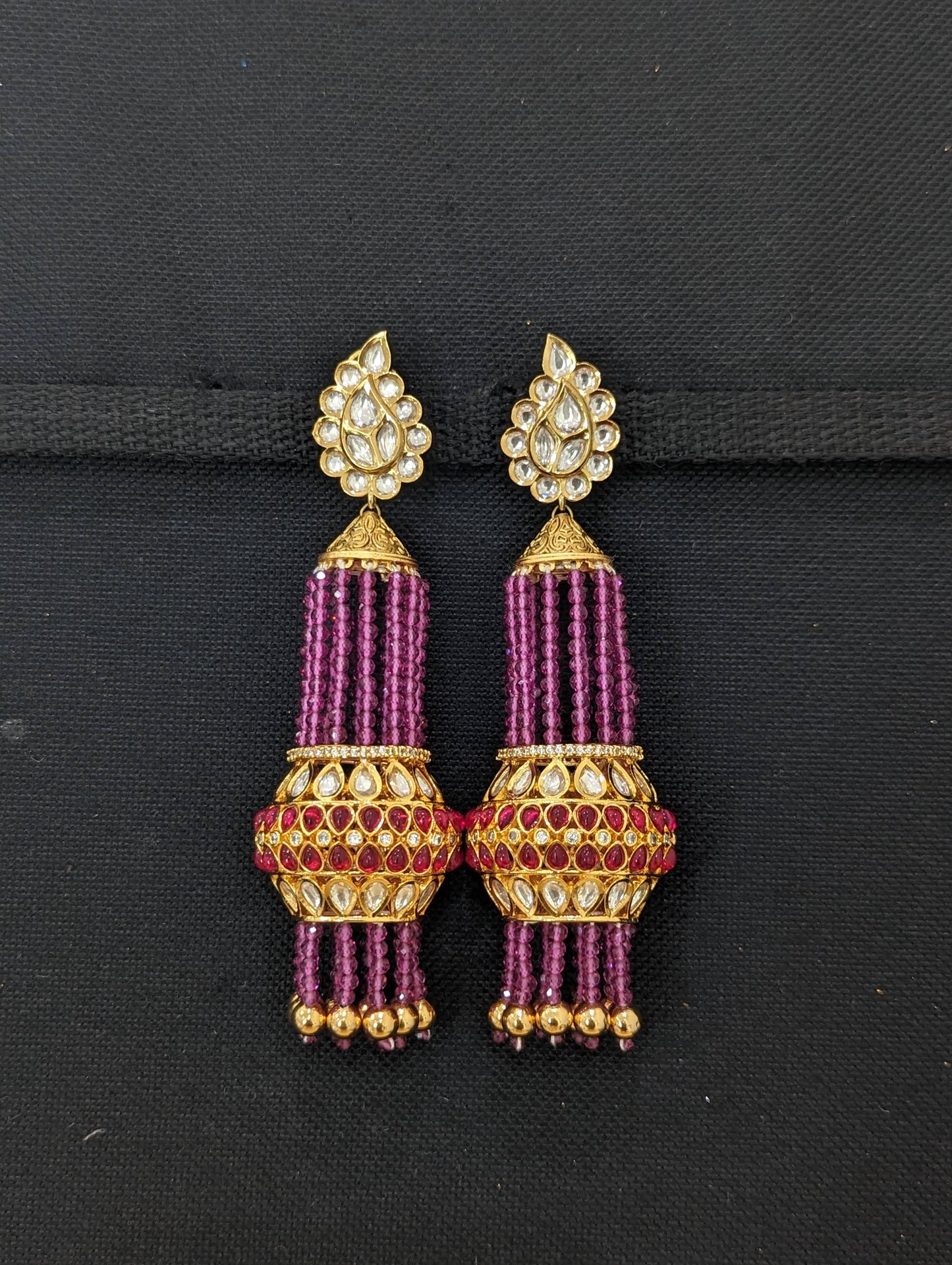 Statement Long Bridal Jhumka Earrings