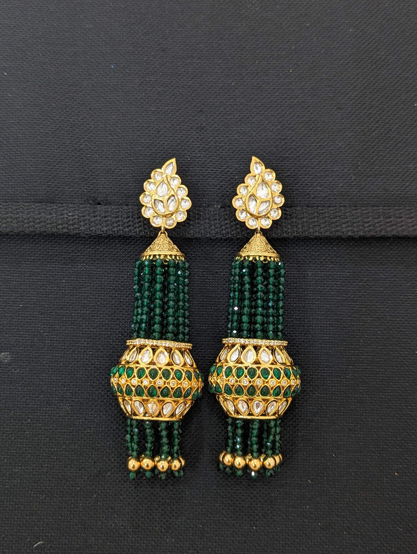 Statement Long Bridal Jhumka Earrings