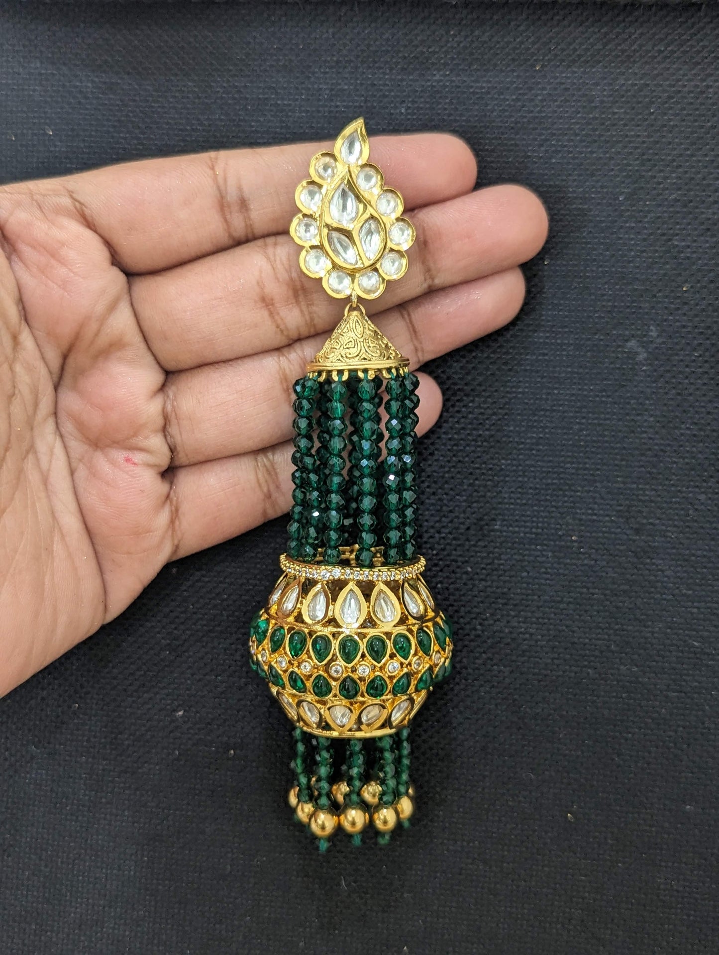 Statement Long Bridal Jhumka Earrings