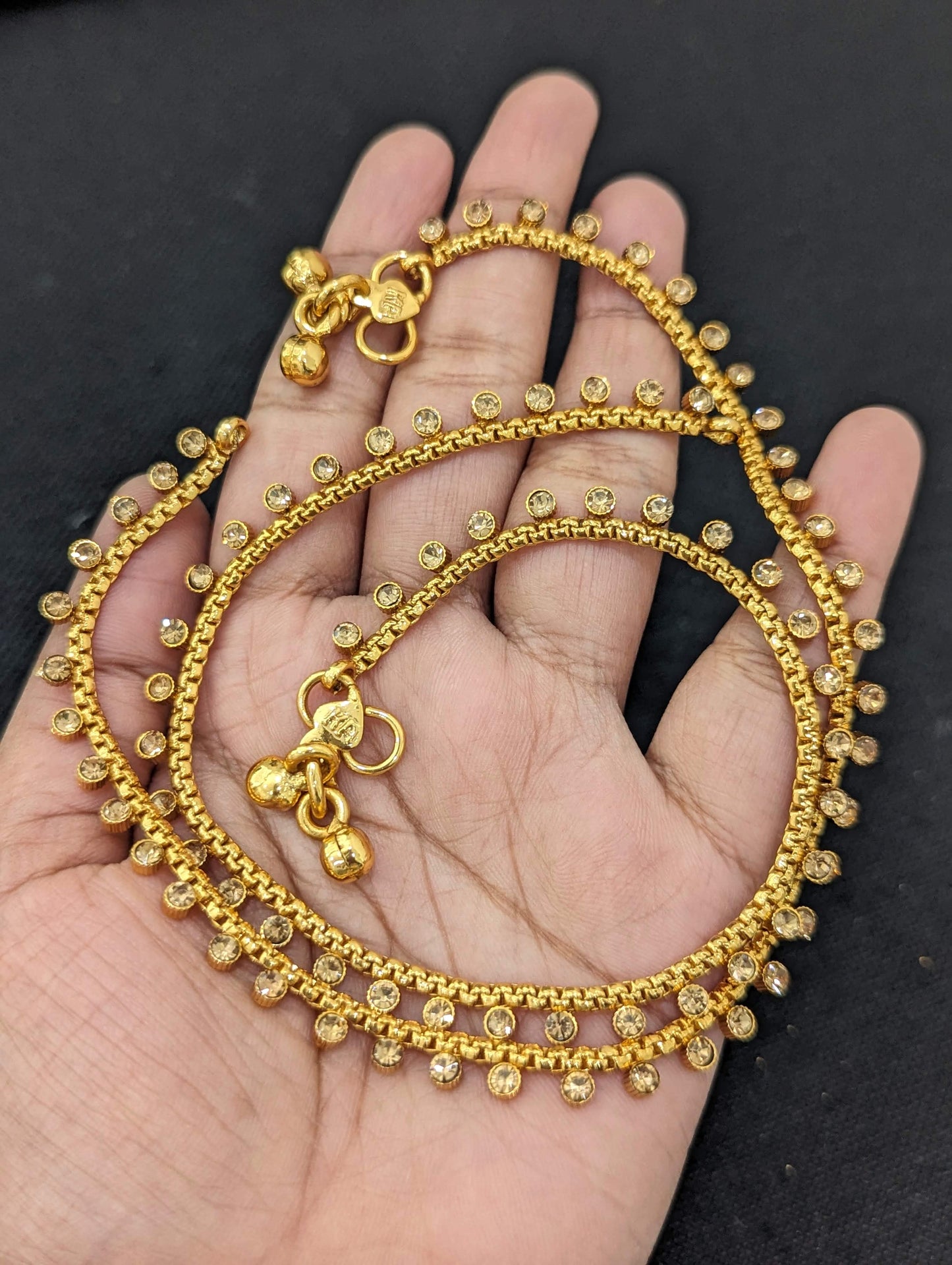 Polki Gold plated Anklets - D6