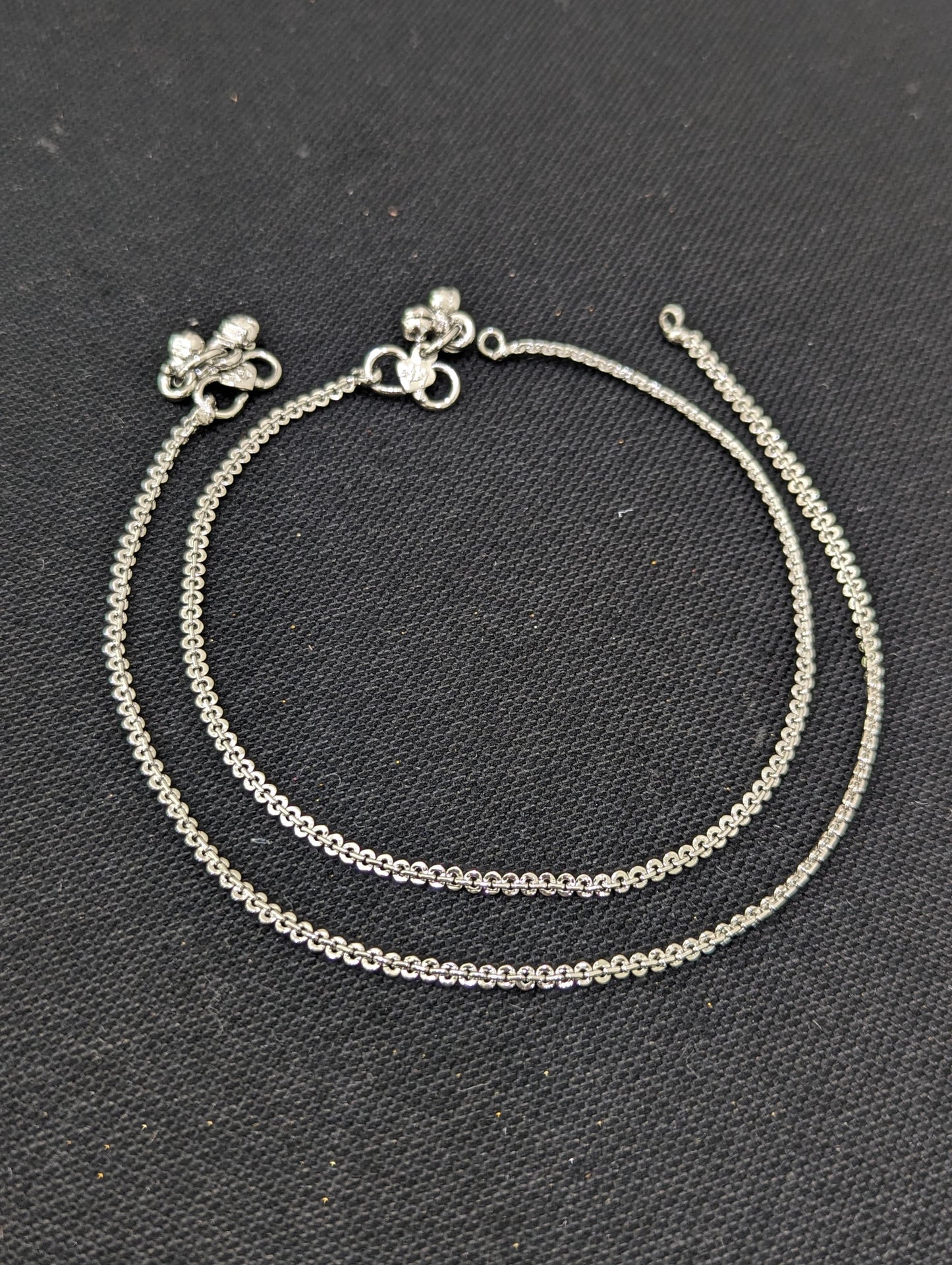 Simple design Silver plated Anklets