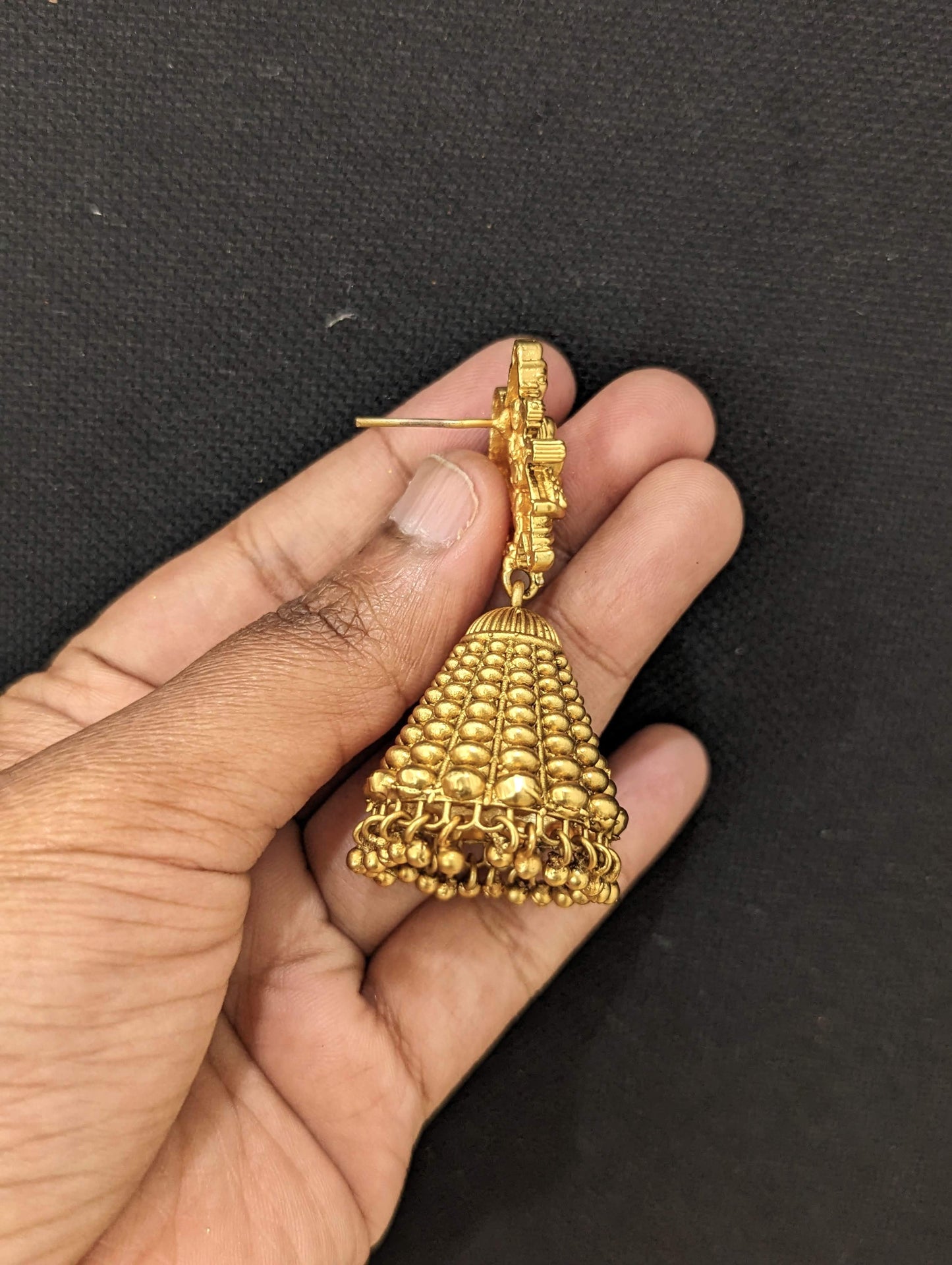 Bride Groom design Jhumka earrings