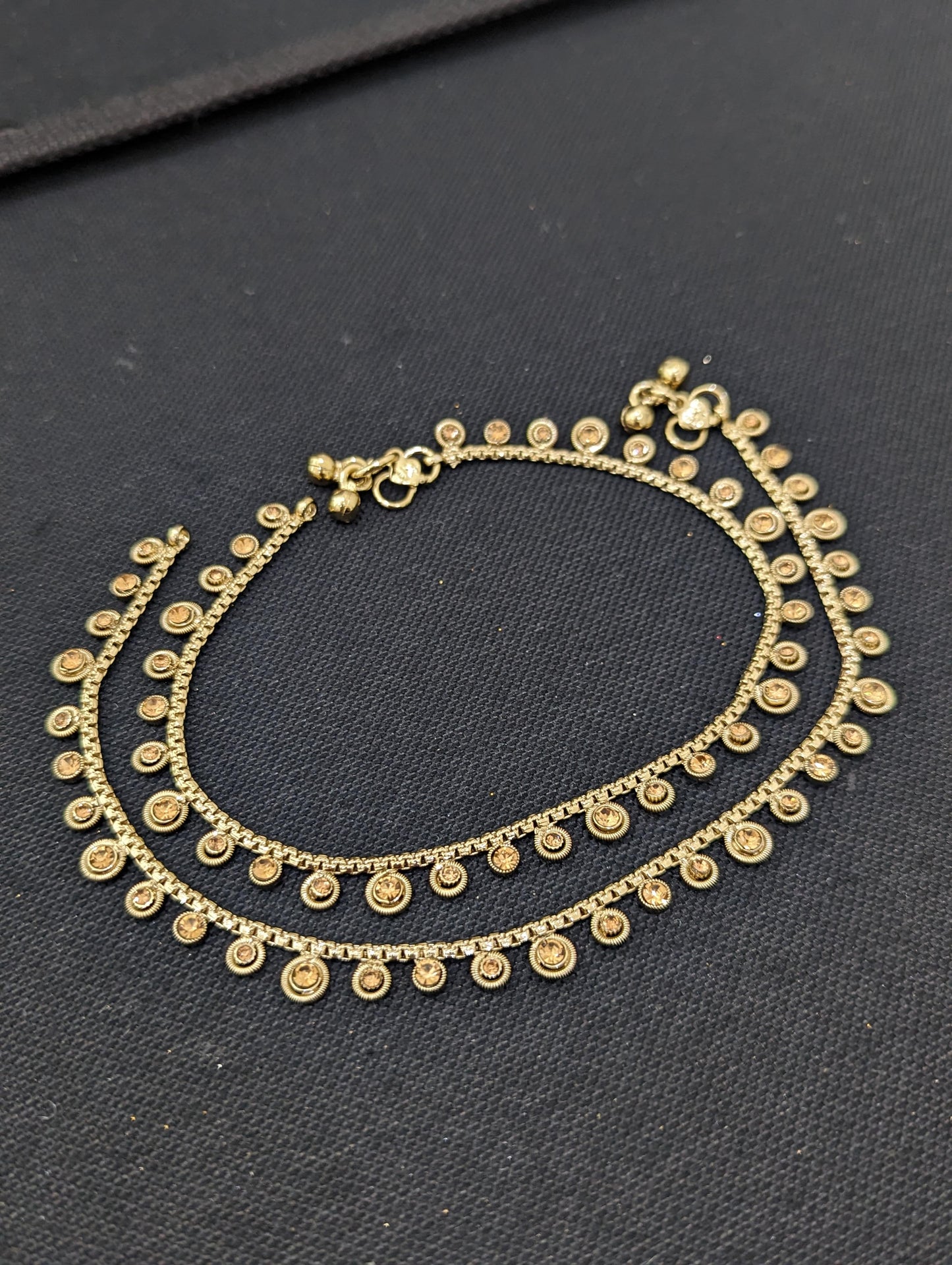 Mehandi Gold plated Anklets - D3