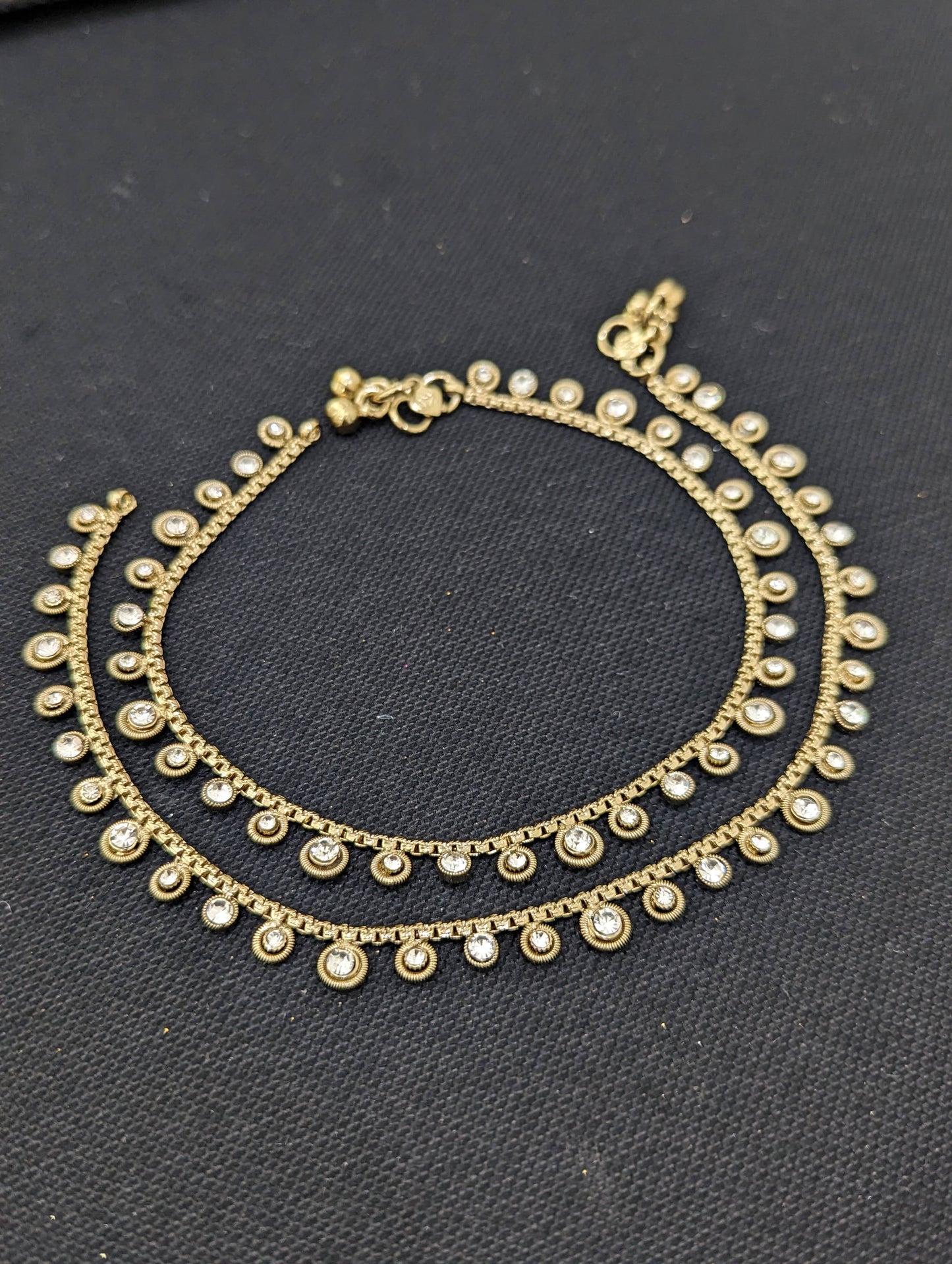Mehandi Gold plated Anklets - D3