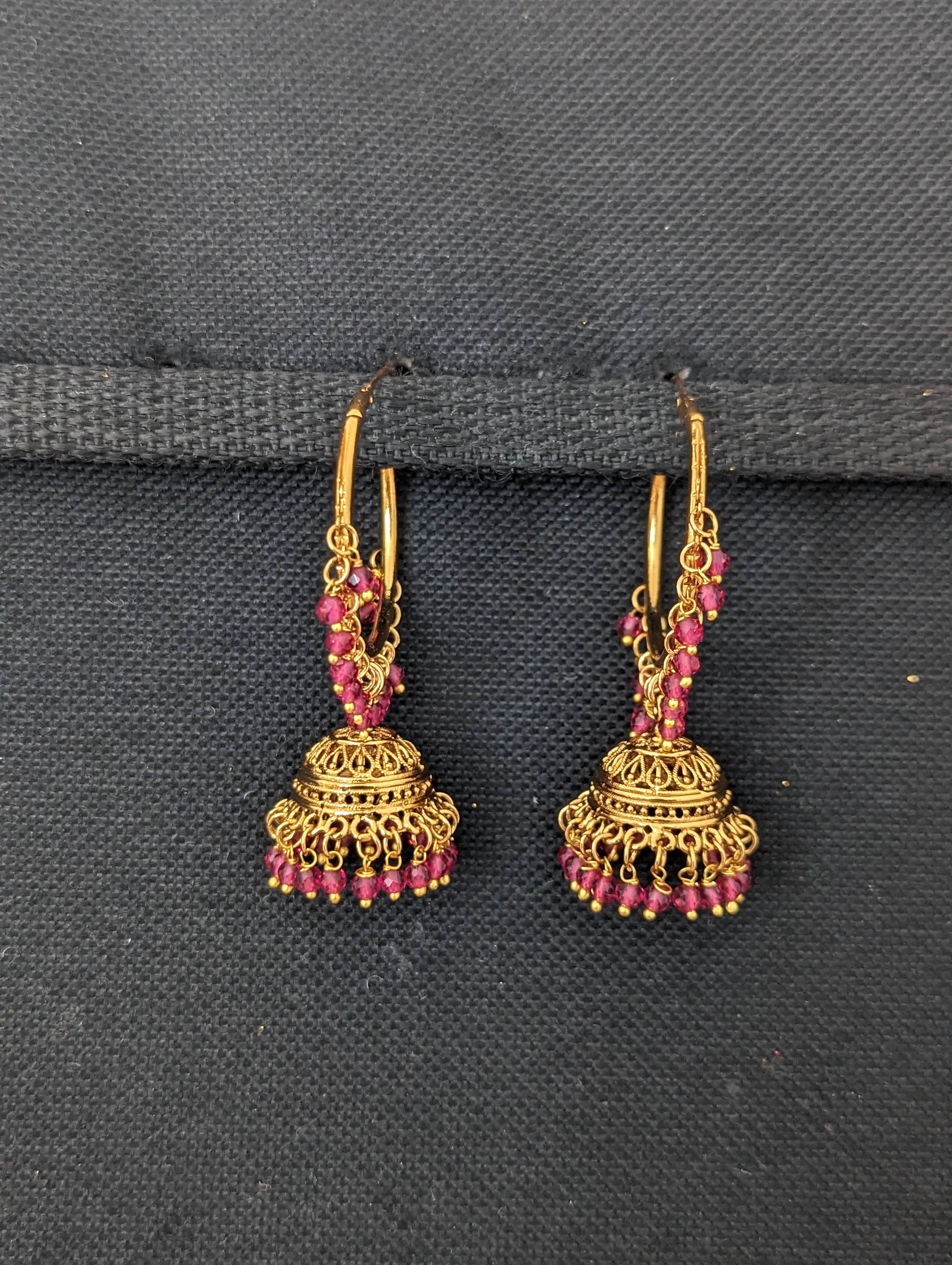 ZEVAR I Indian Style Hoop Jhumka Earrings – Zevar