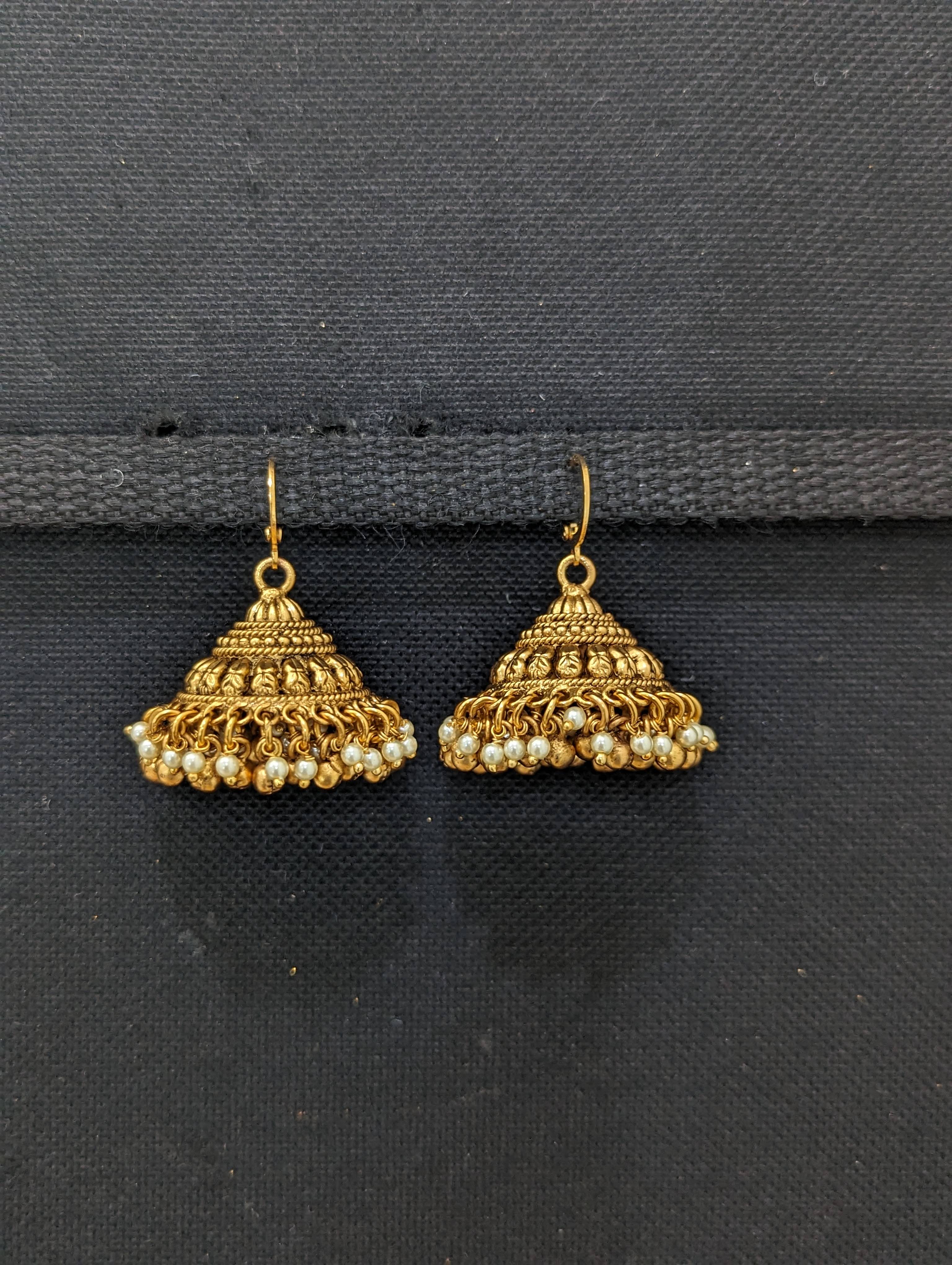 Mahavir Forming Gold Plated Jhumki Earrings - KIK 235 Jumkhi
