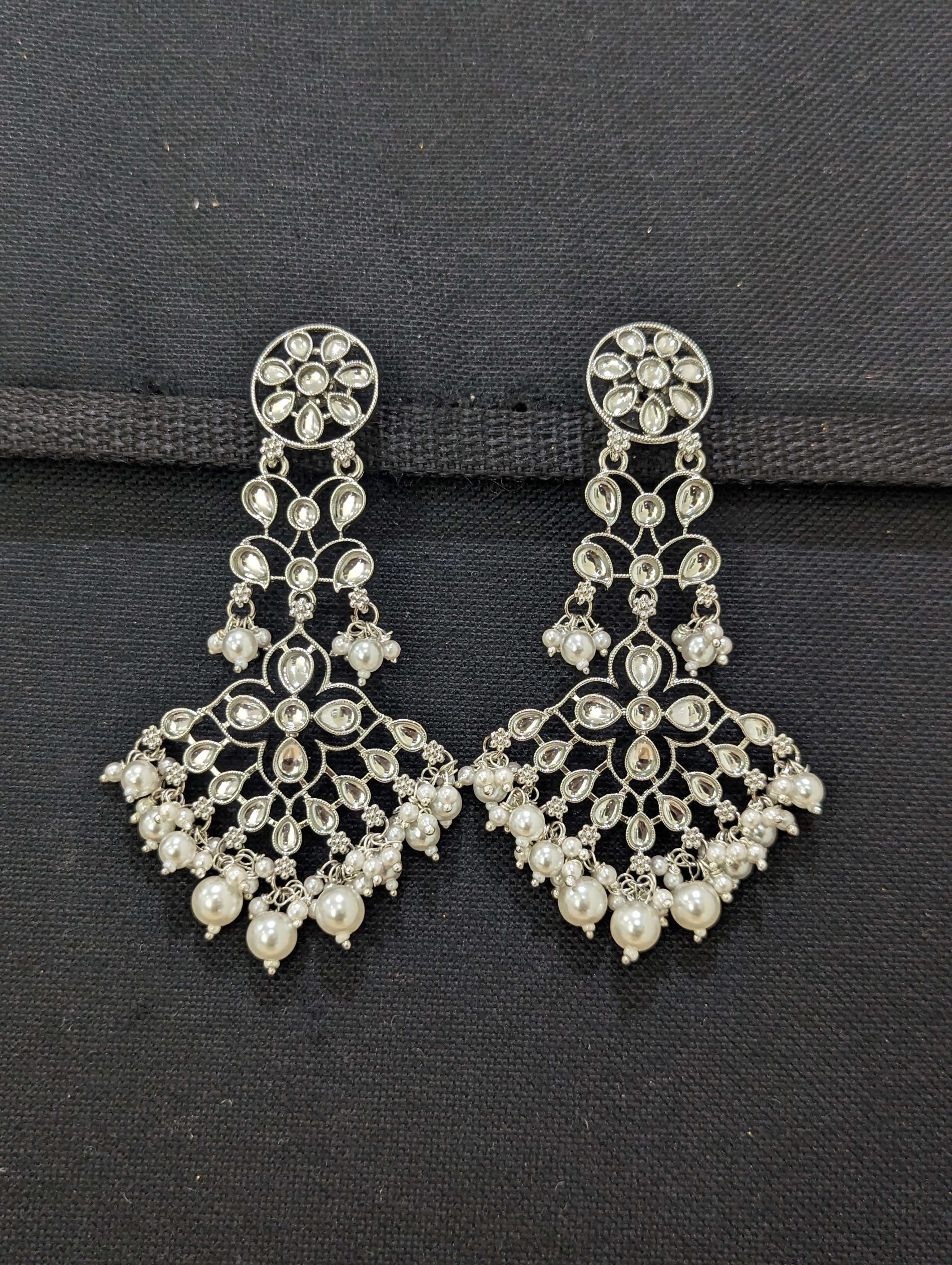 Buy Silver Linings Swaying Handmade Silver Filigree Chandabali Earrings For  Women – Okhaistore