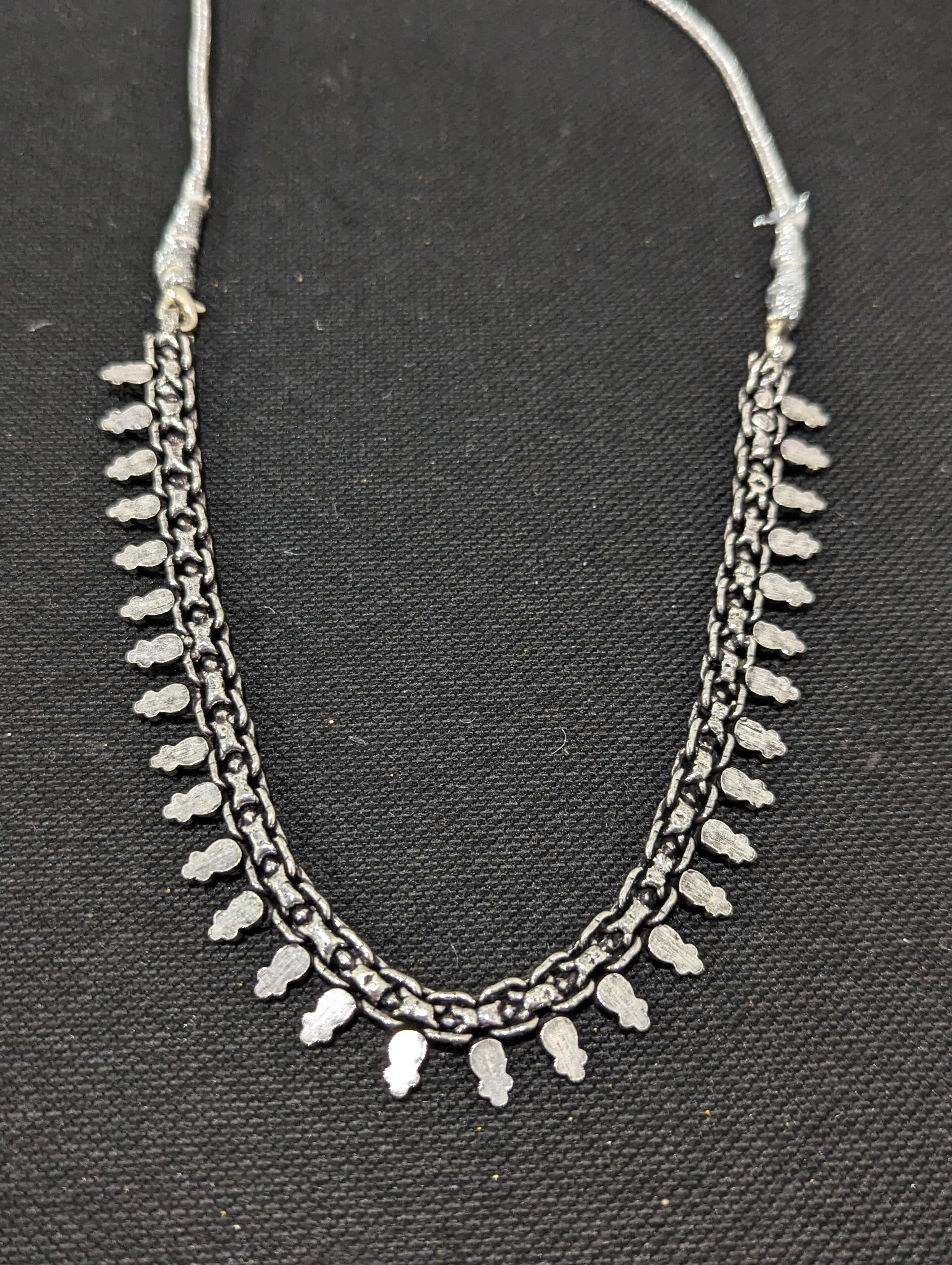 Oxidized silver choker necklace - D2