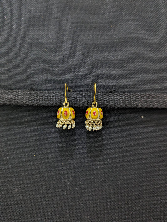 Colorful Enamel Small Hook drop Earrings - D1