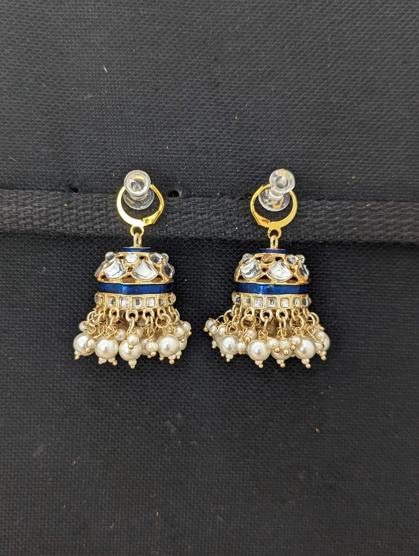 Colorful enamel Medium Hoop Jhumka Earrings
