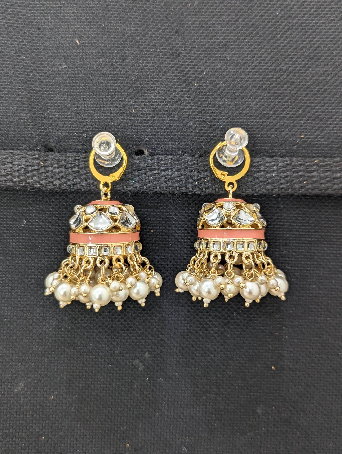 Colorful enamel Medium Hoop Jhumka Earrings