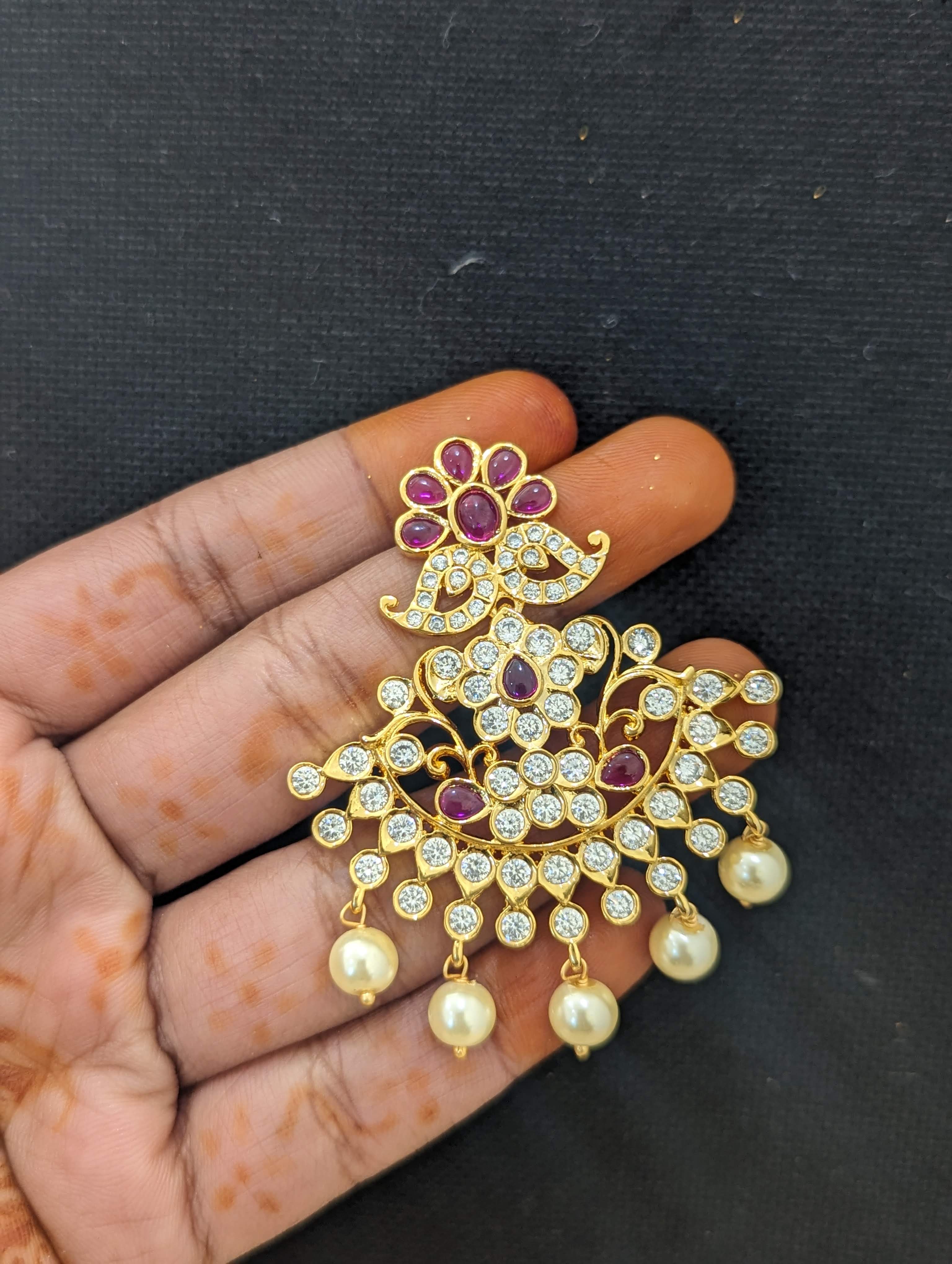 Golden Plated Round Chandbali Earrings, Jewellery, Earrings & Drops Free  Delivery India.