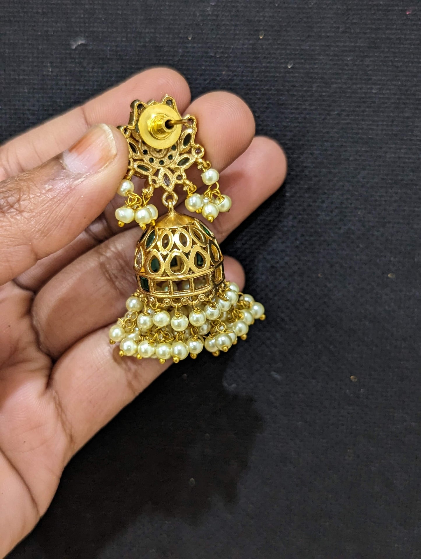 Kemp Flower Jhumka Earrings