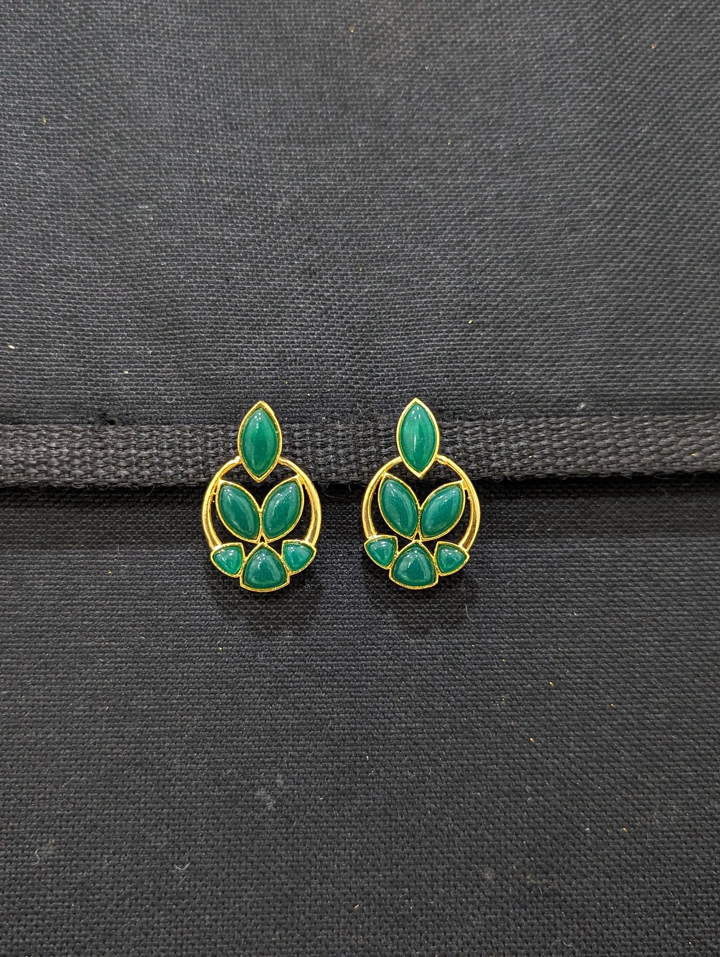 Green Chandbali Earrings
