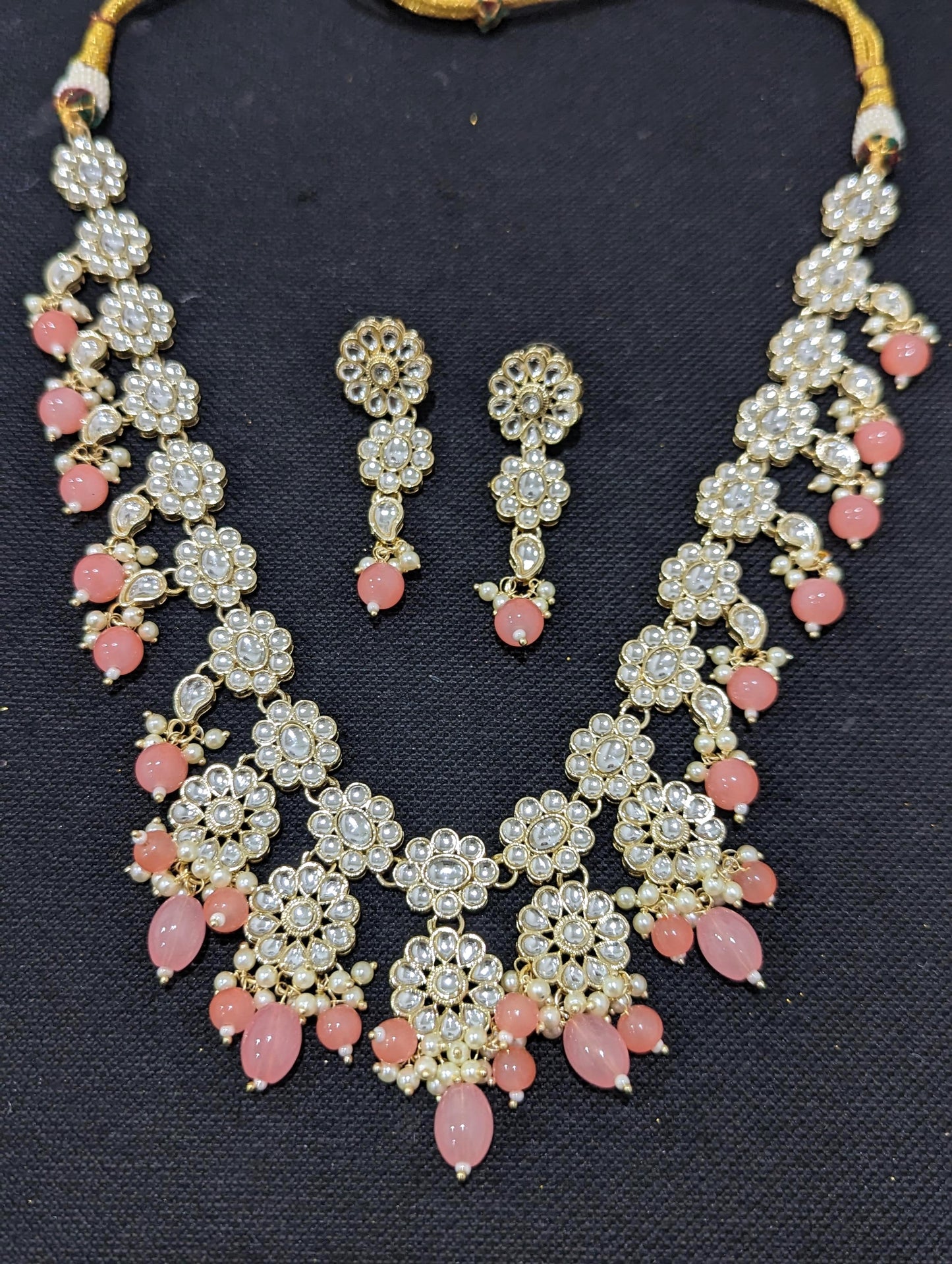 Colorful Kundan Necklace and Earrings set