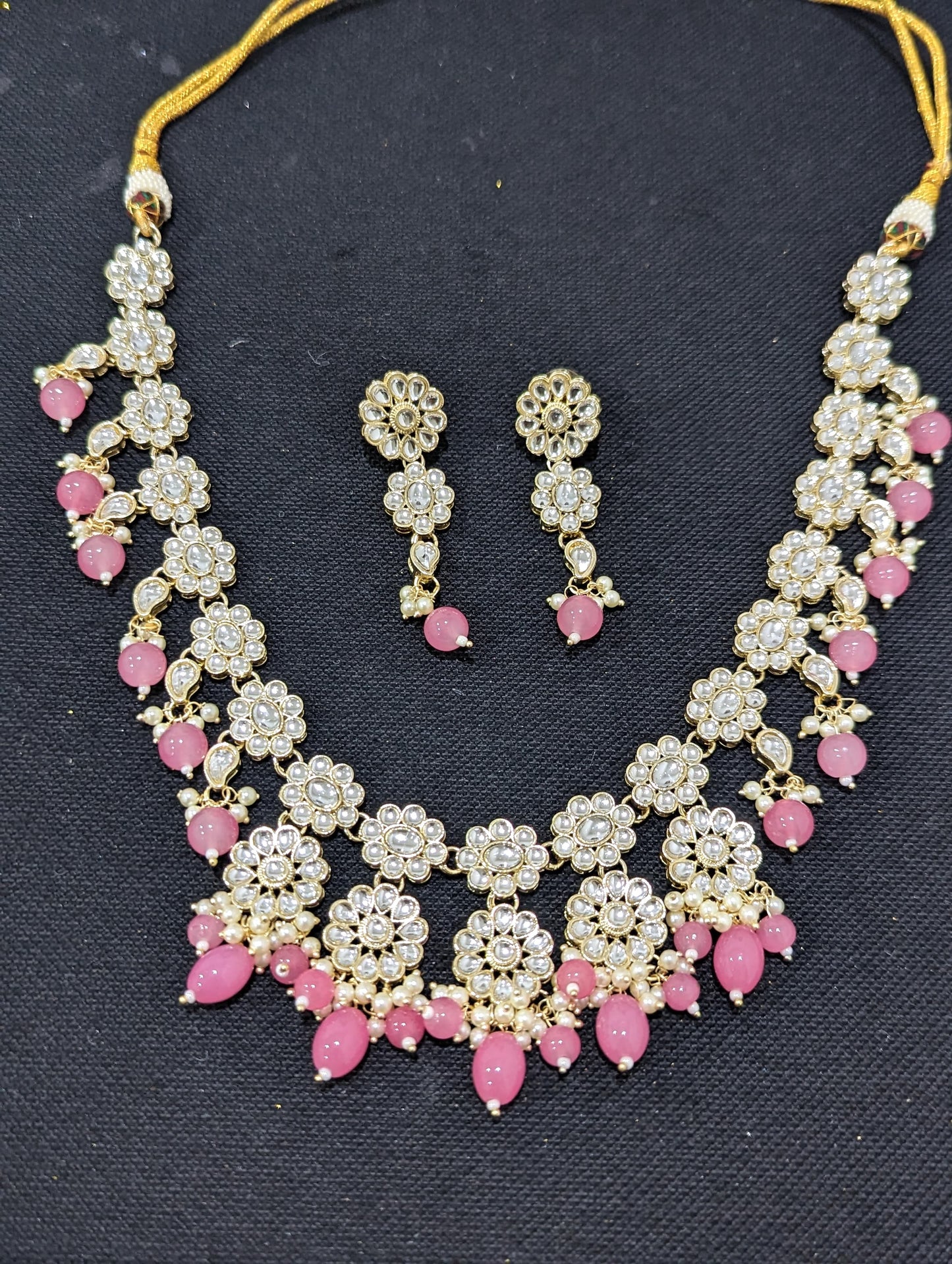 Colorful Kundan Necklace and Earrings set
