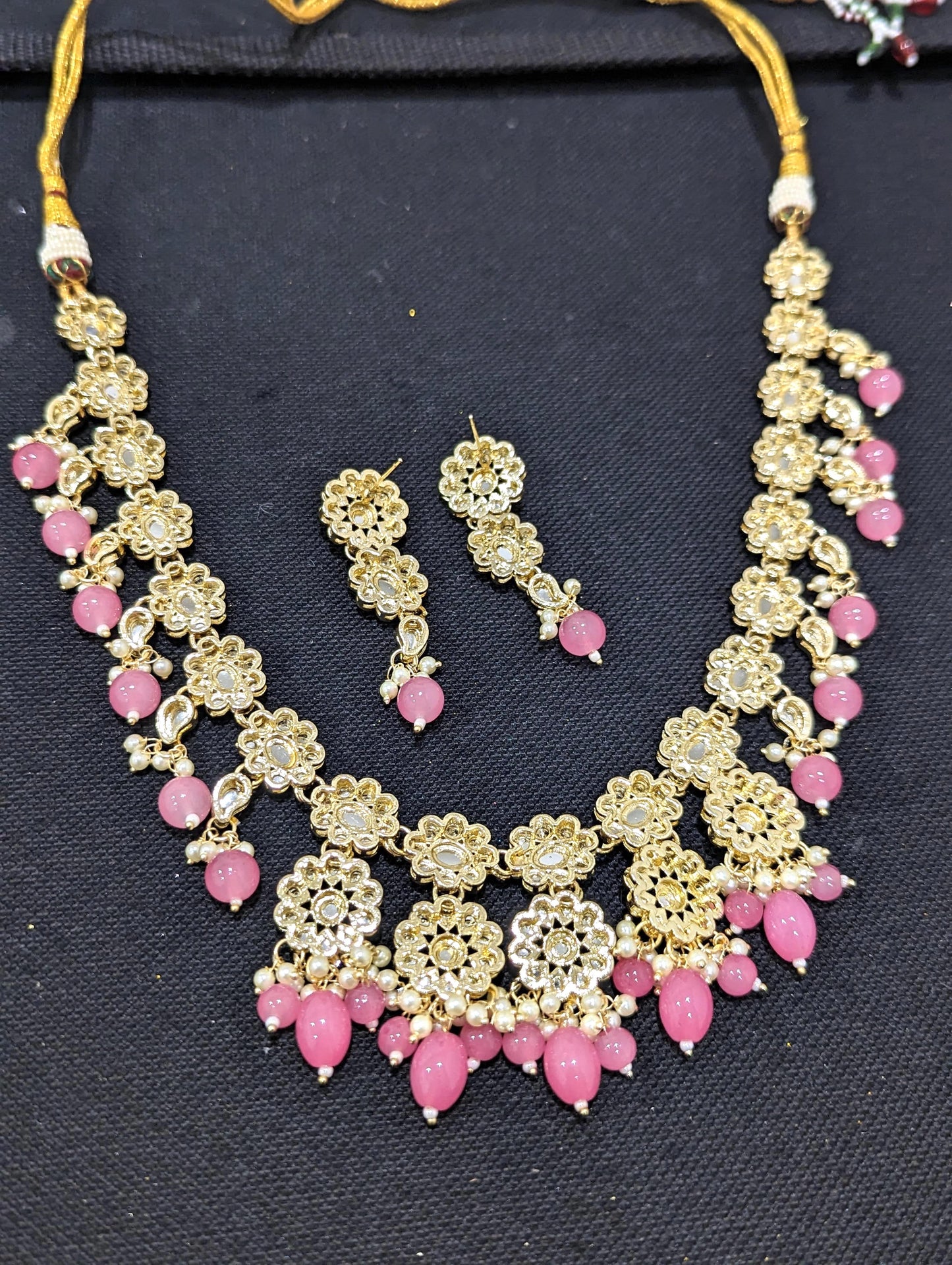 Colorful Kundan Necklace and Earrings set