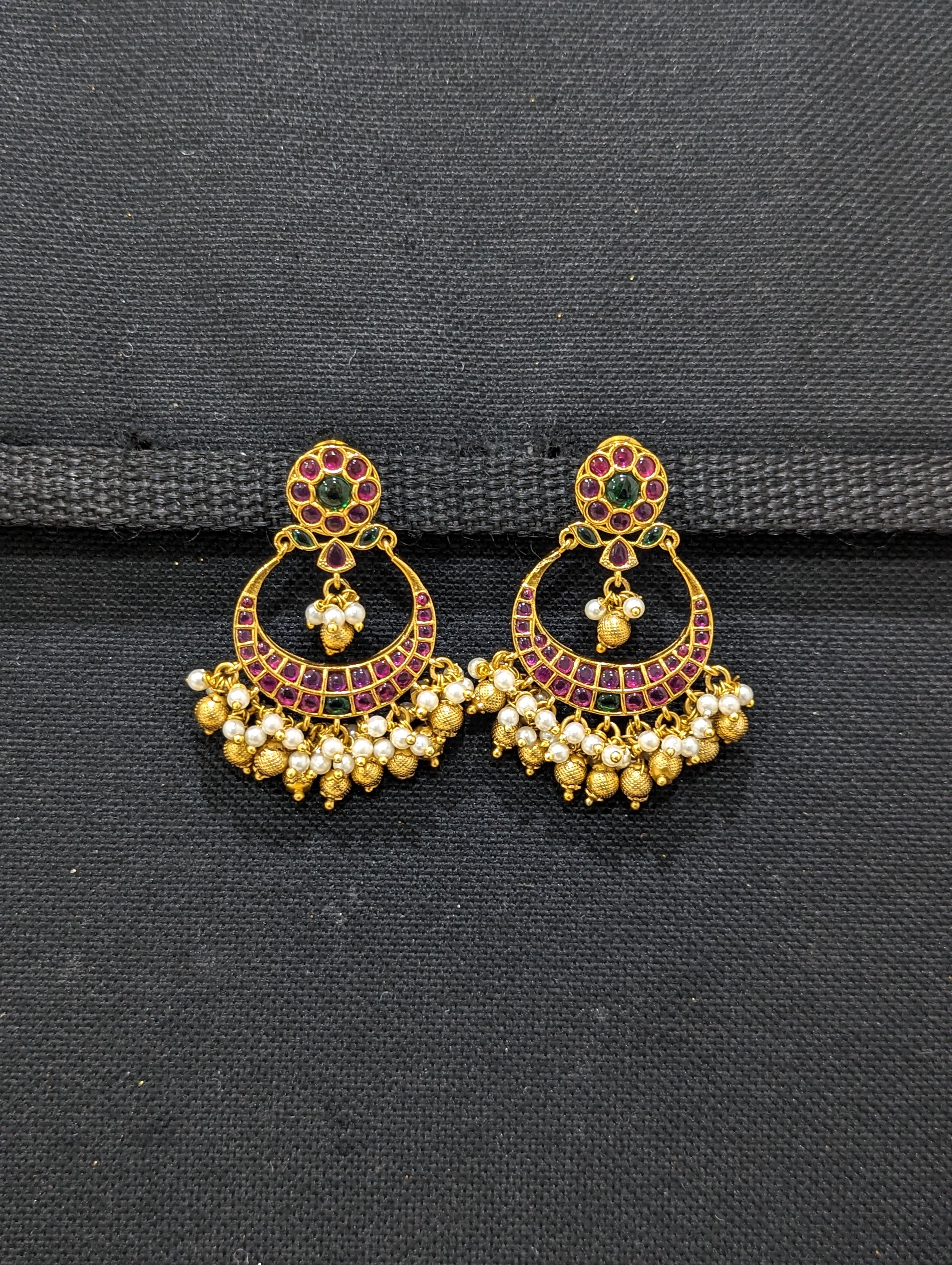 Silver American Diamond Chandbali Earrings | Traditional Ethnic Party –  Indian Designs