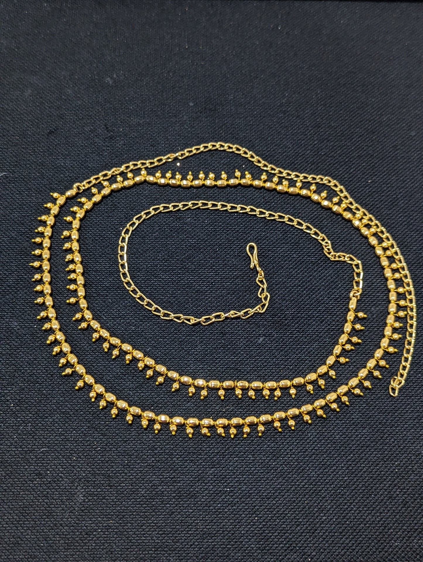 Gold bead Gold plated Hip Chain / Waist Belt / Belly Chain