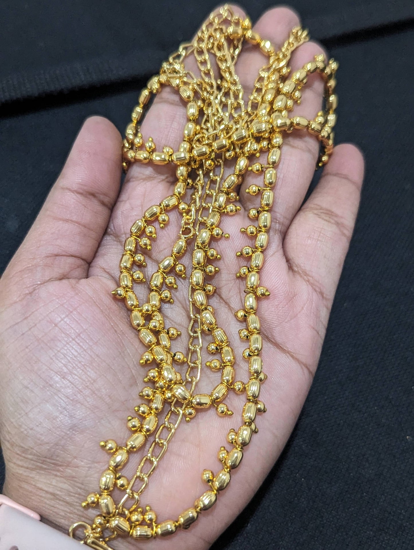 Gold bead Gold plated Hip Chain / Waist Belt / Belly Chain