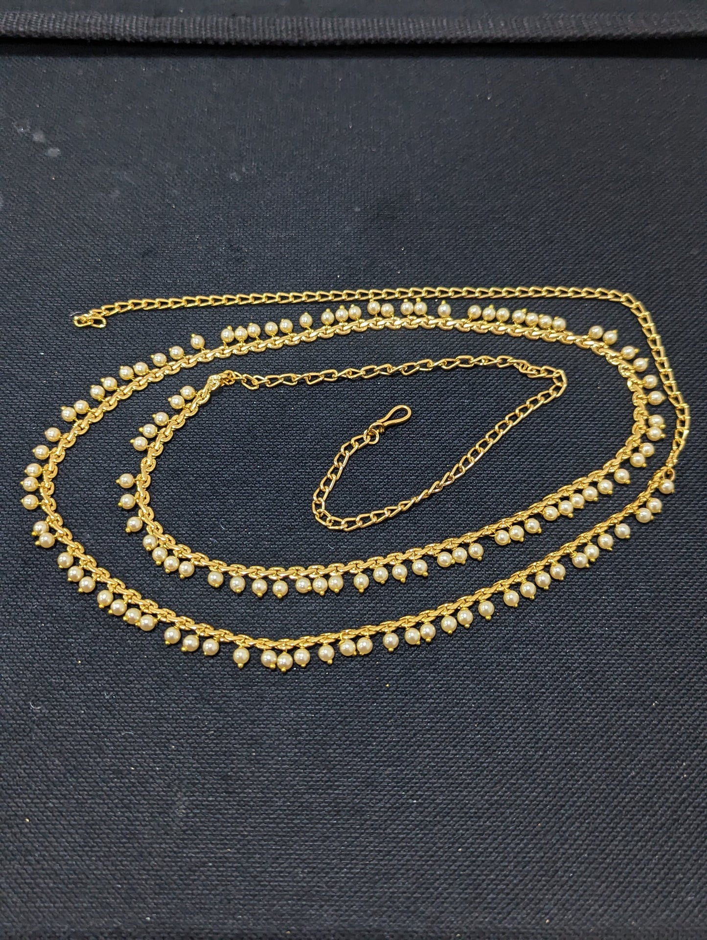 Pearl bead Gold plated Hip Chain / Waist Belt / Belly Chain - D2