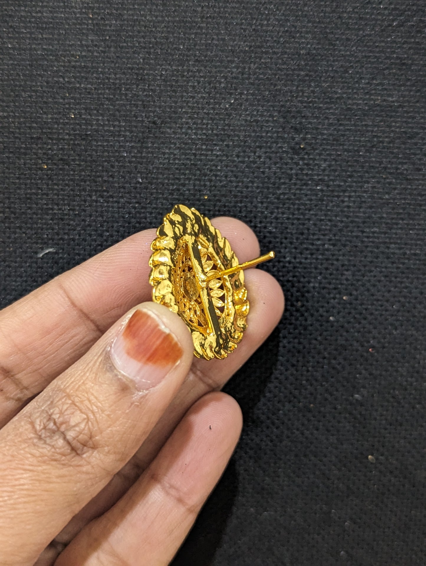 Gold plated Teardrop stud Earrings