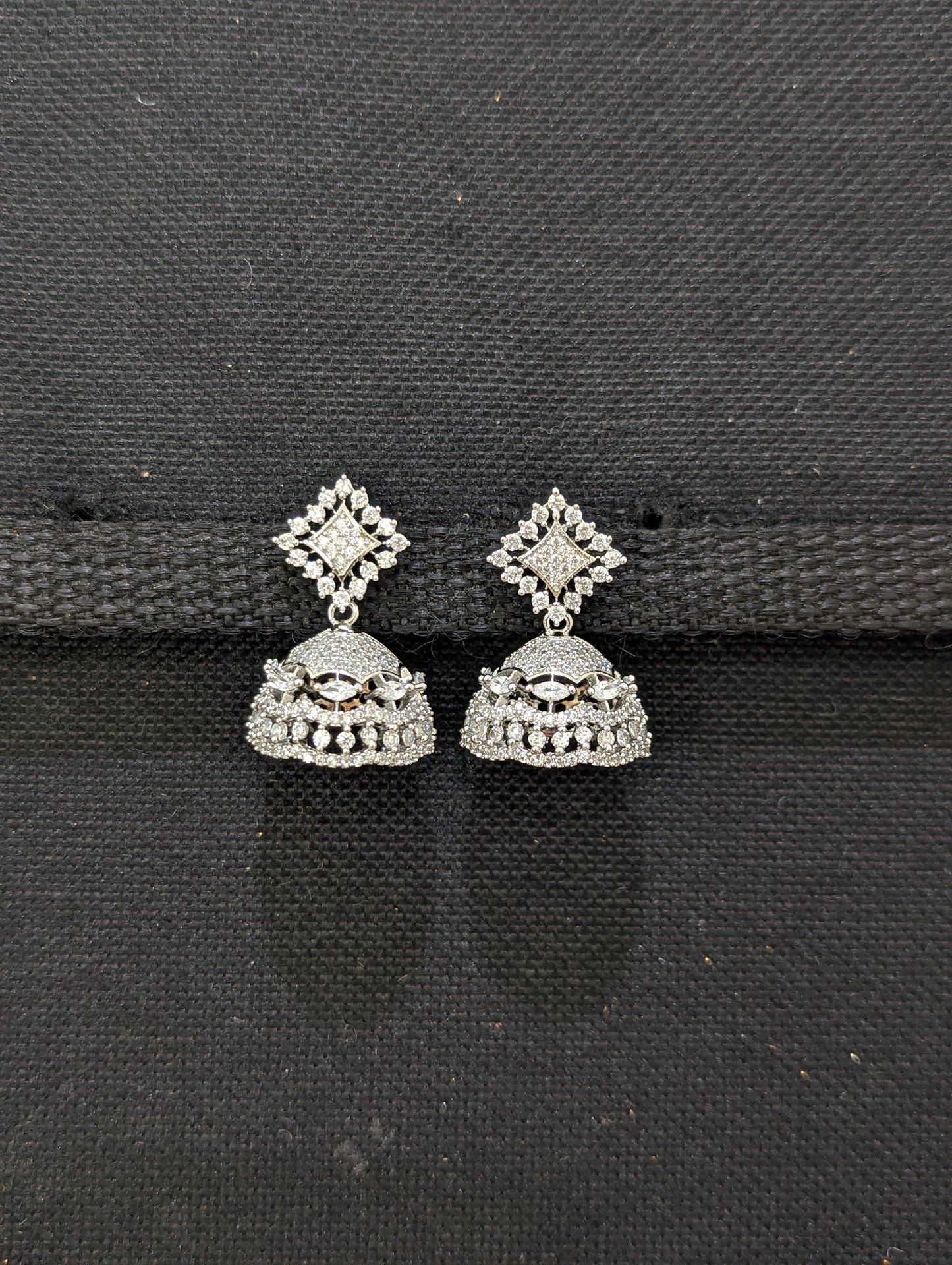 Diamond Stud CZ Jhumka earrings