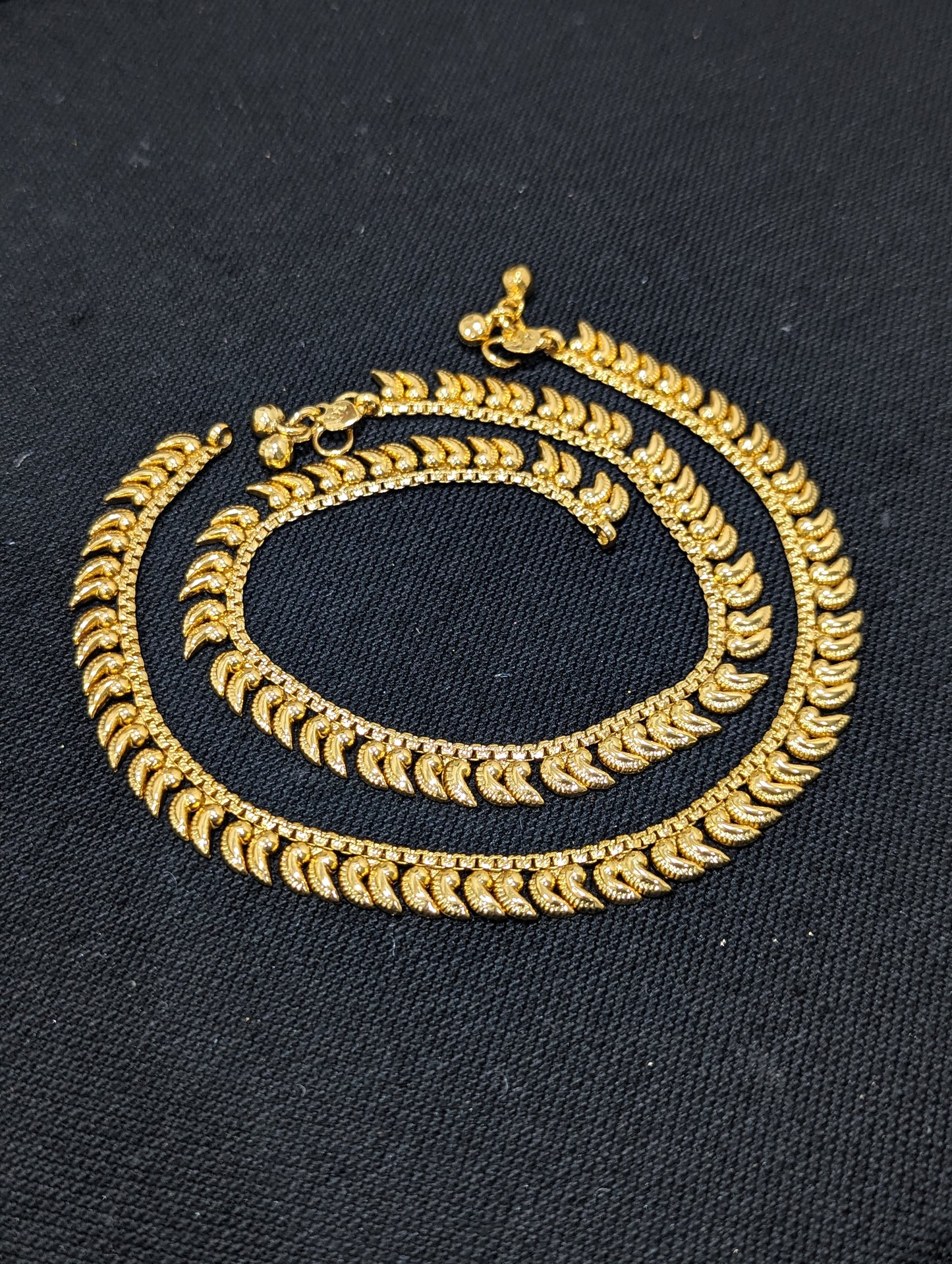 Arc spike Gold plated Anklets