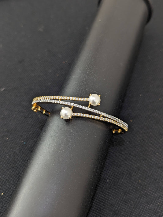 CZ stone One gram gold Bangle Bracelet - Design 16