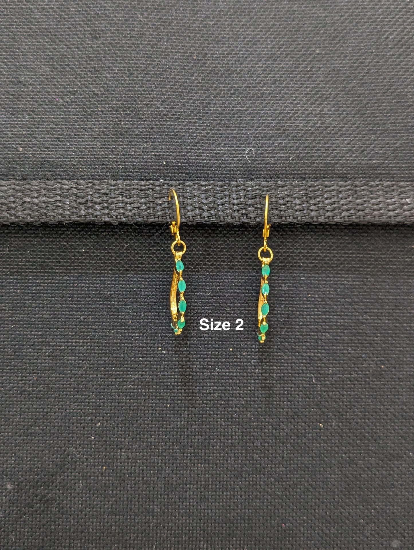 Small Hoop CZ Dangle Earrings
