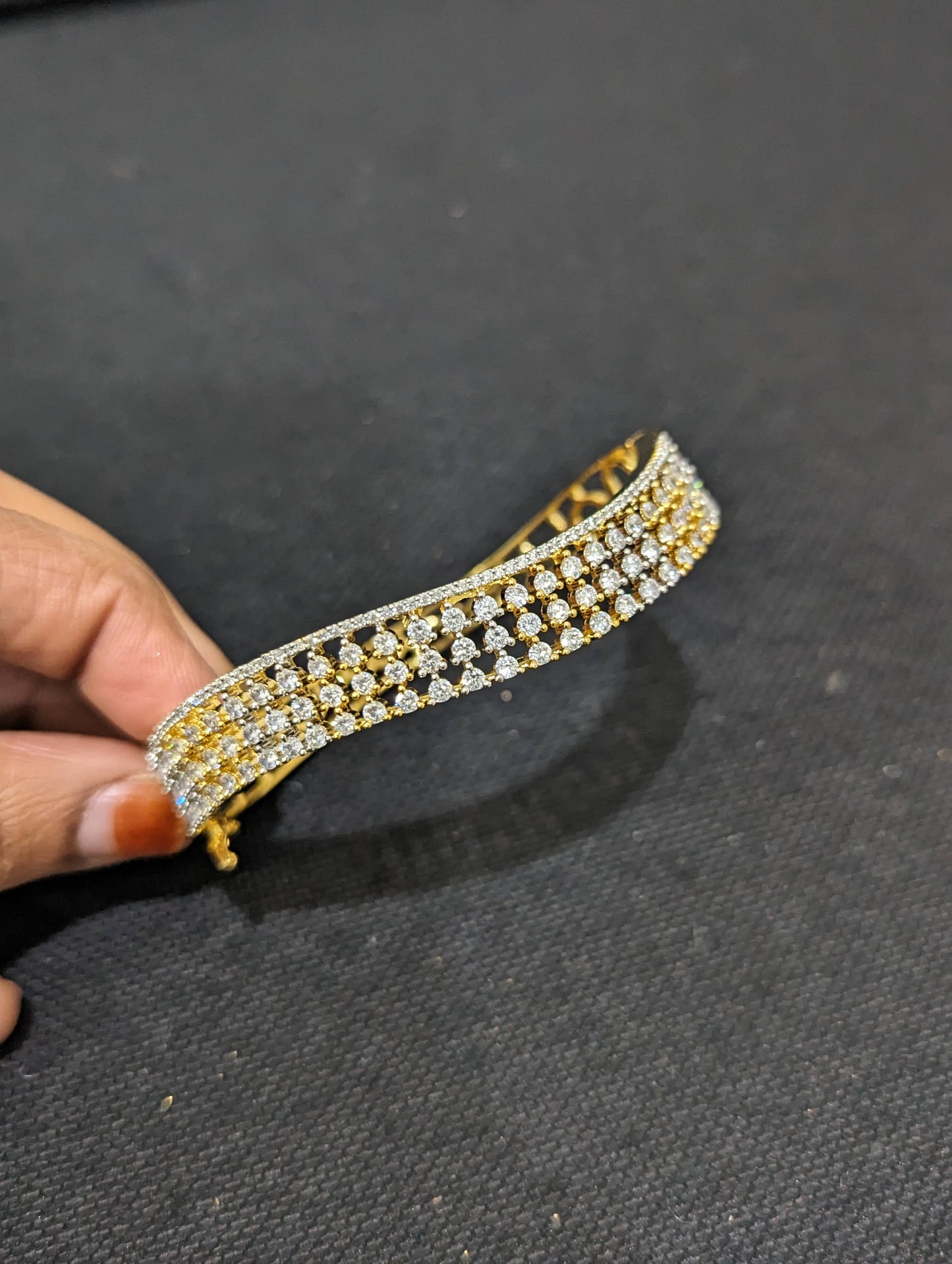 CZ stone One gram gold Bangle Bracelet - Design 21