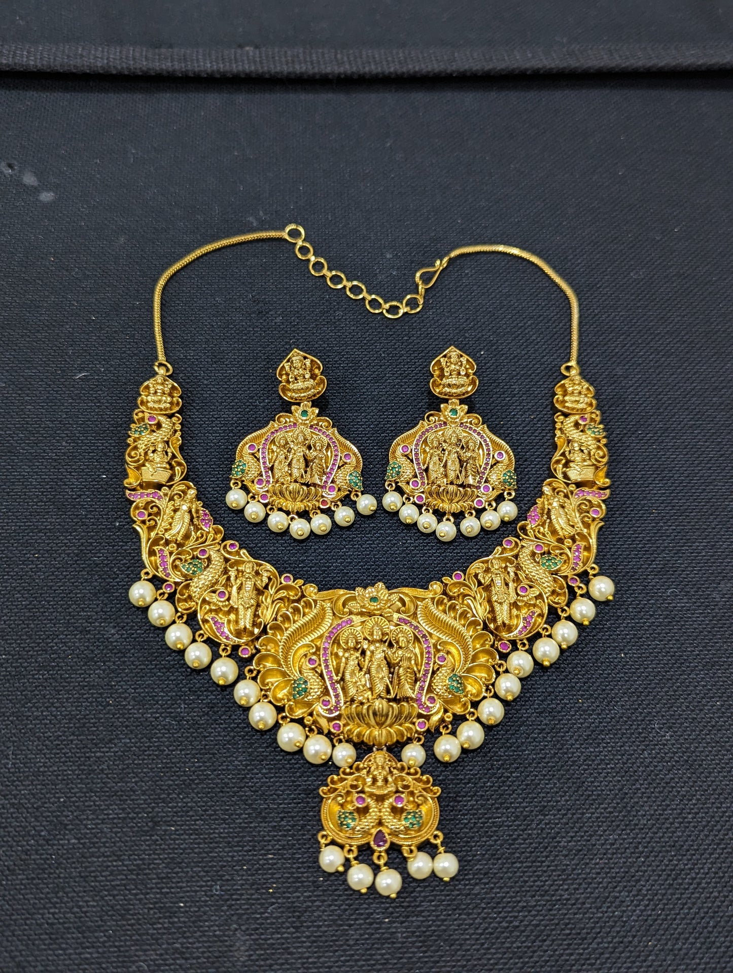 Ram Parivaar Grand Choker Necklace and Chandbali set