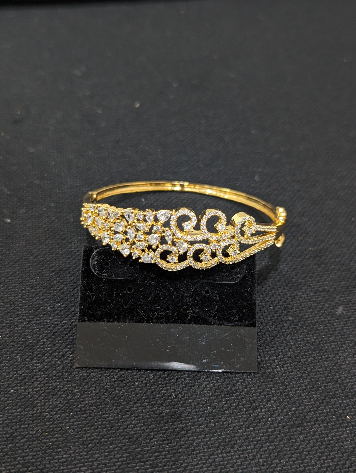 CZ stone One gram gold Bangle Bracelet - Design 24