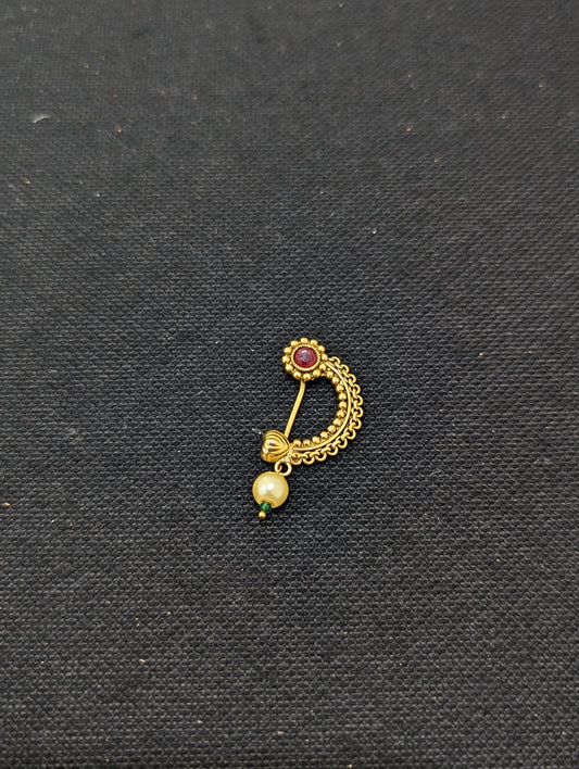 Flower Heart design Indian Nose Pin