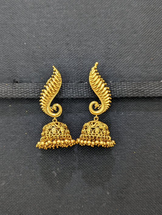 Cluster bead Peacock Jhumka Earrings