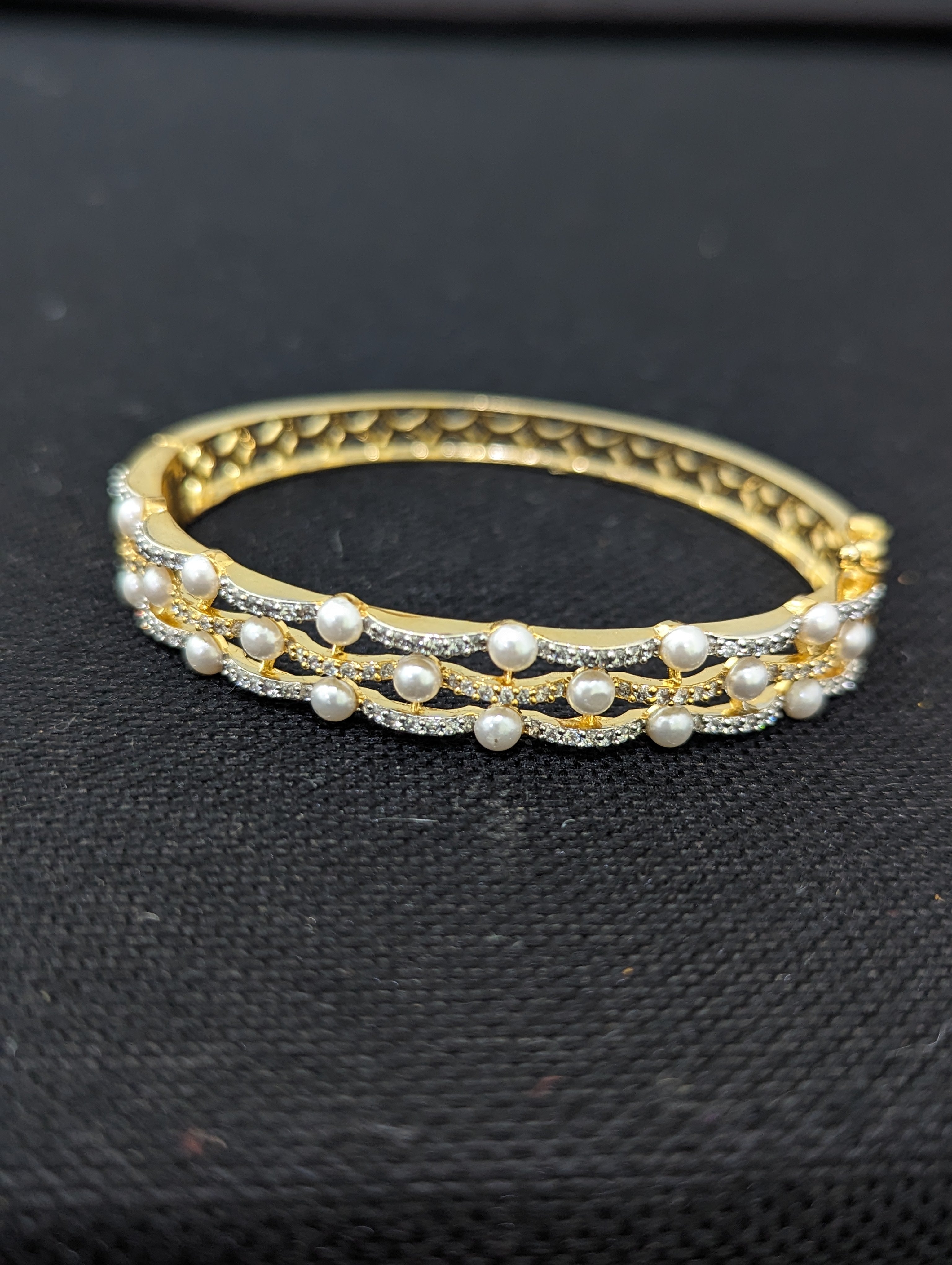 CZ stone One gram gold Bangle Bracelet Design 25