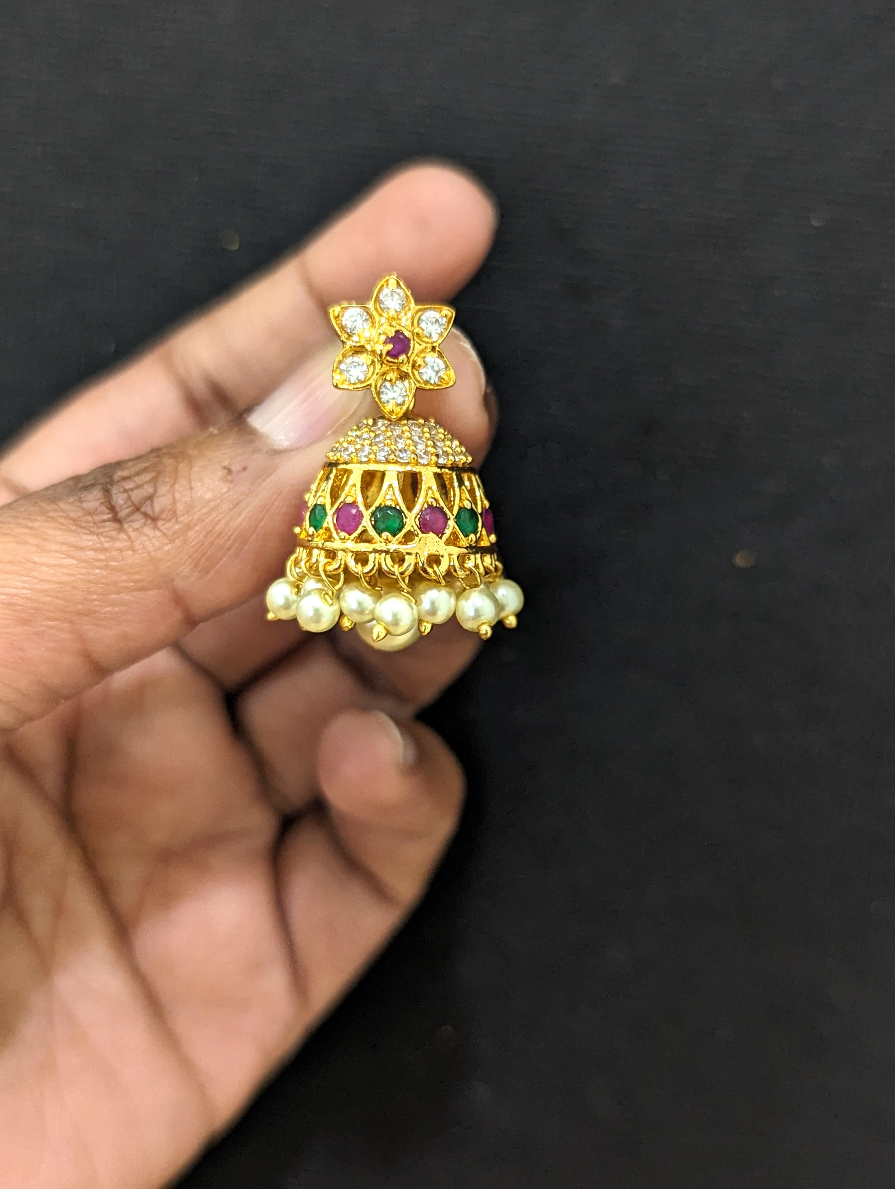 One gram gold Screw type Earrings