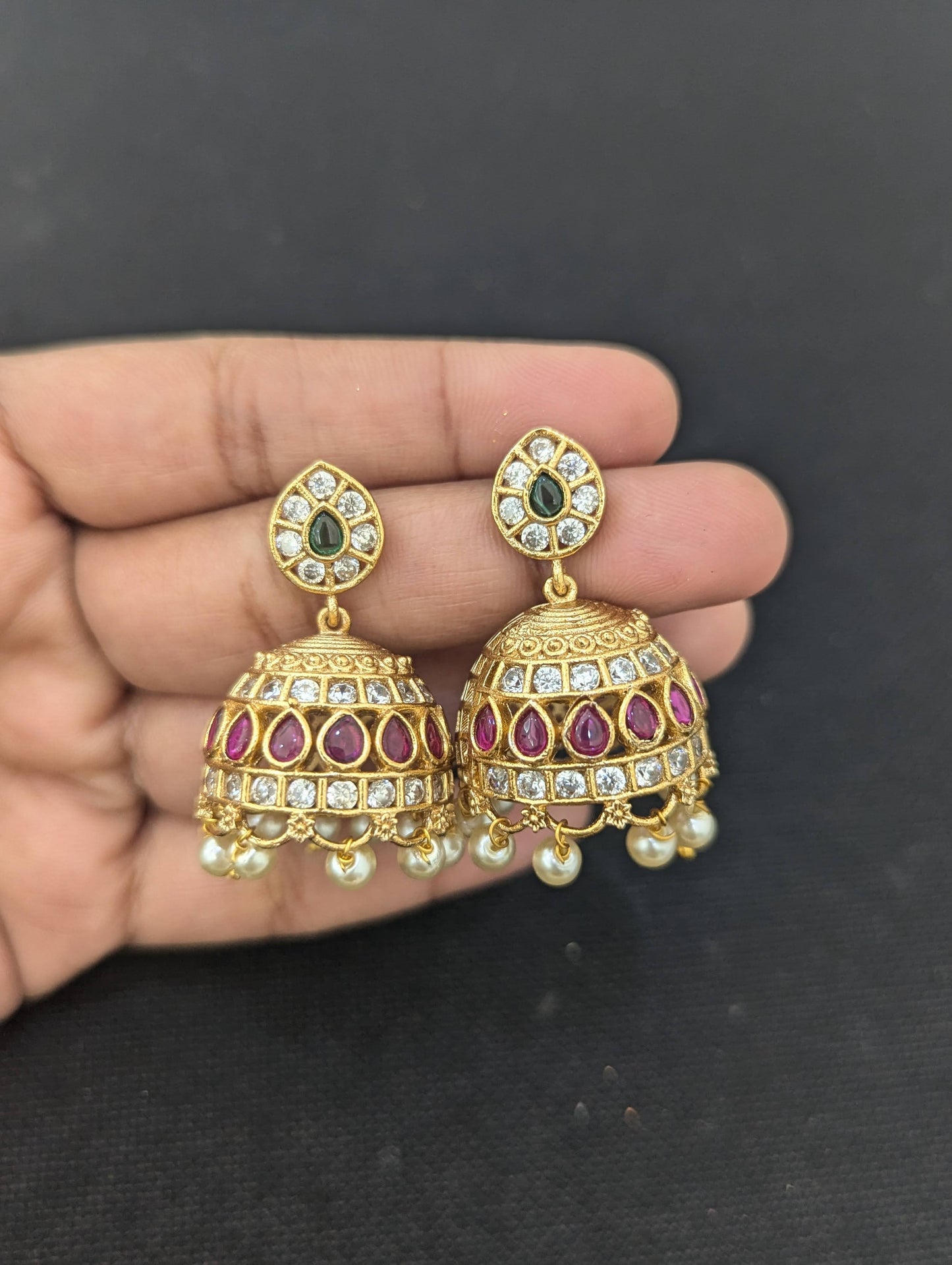 Hasli Choker Necklace Jhumka Earrings Set