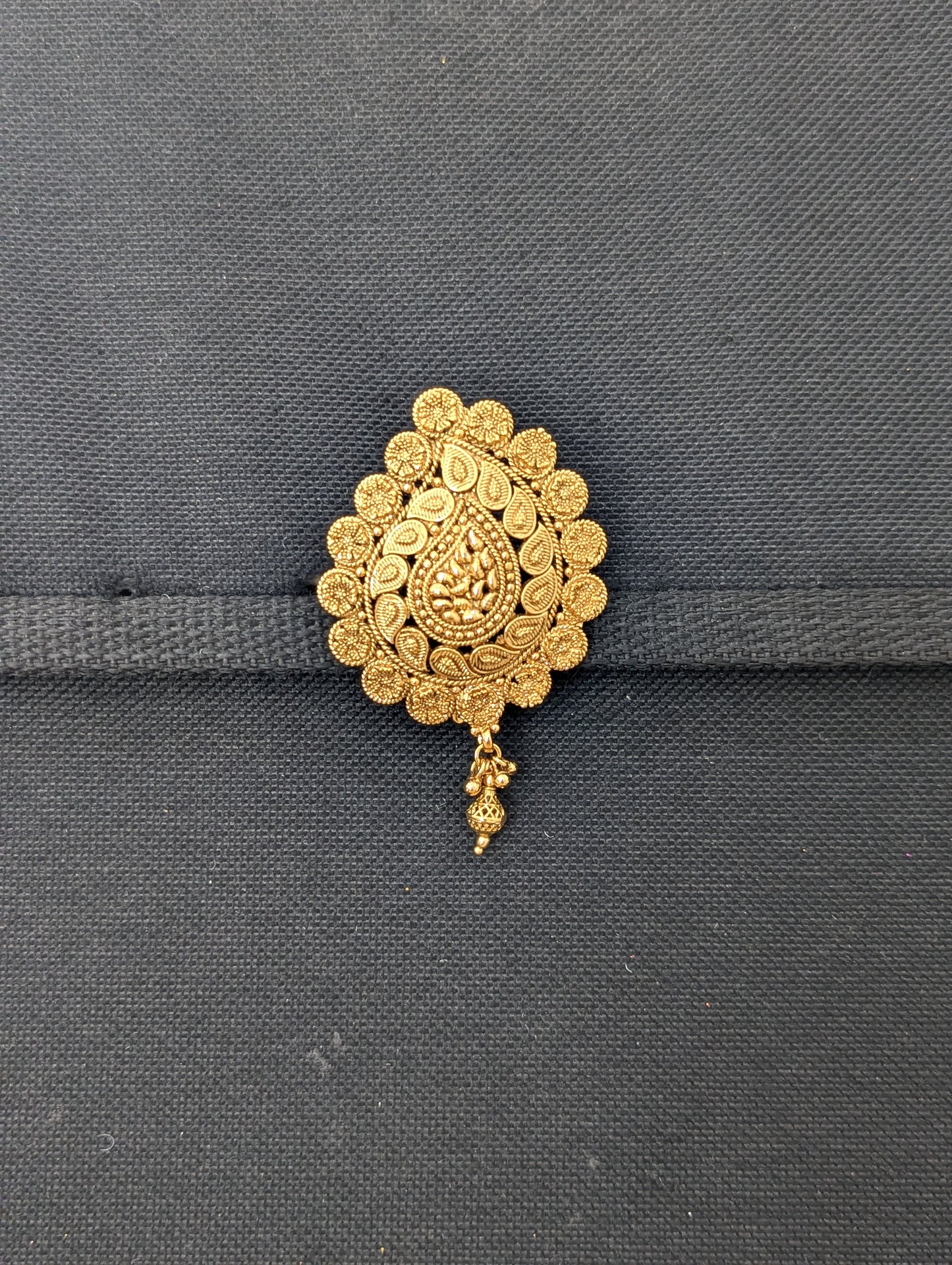 Gold plated Mango design Large Clip on Hair Clip