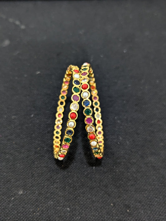 Navaratna CZ stone Bangles