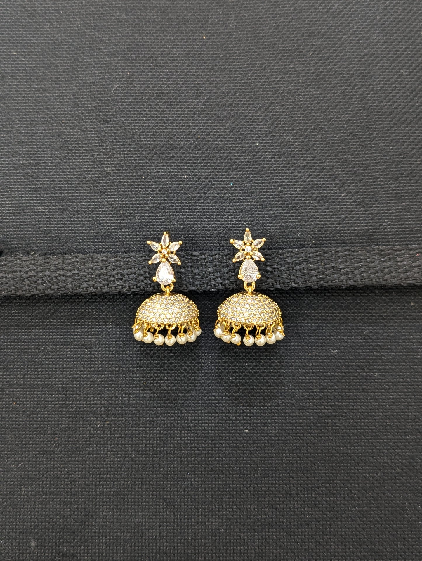 Designer CZ Jhumka earrings